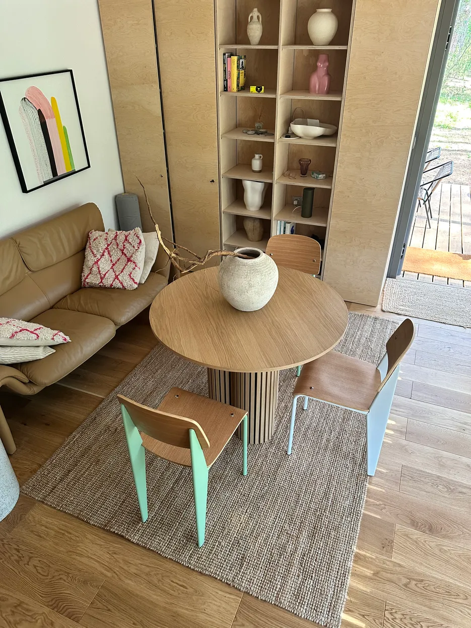 salon mini maison 35m2 en bois