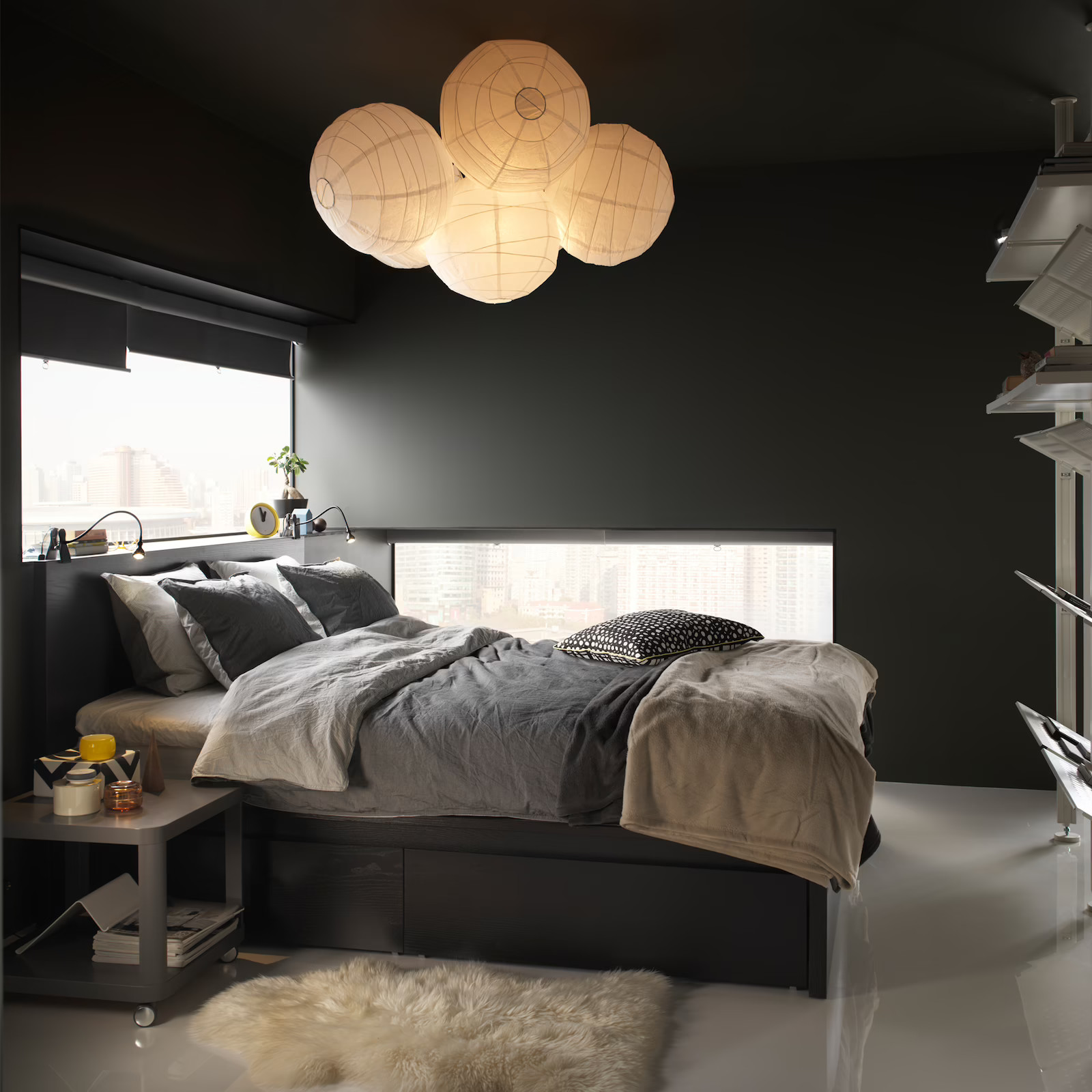 chambre grise appartement design IKEA chambre grise appartement design IKEA