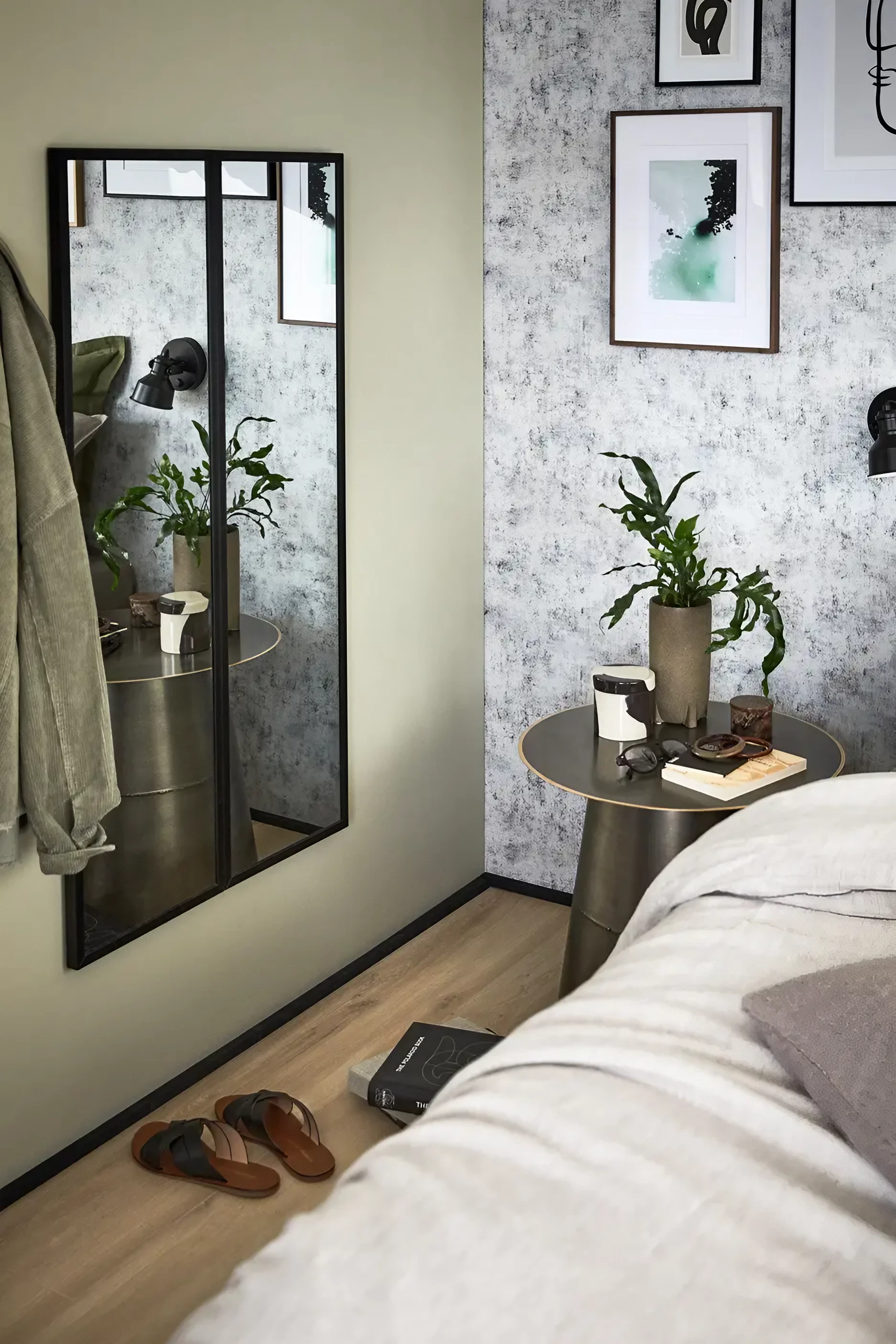 chambre verte tendance New Barn Leroy Merlin