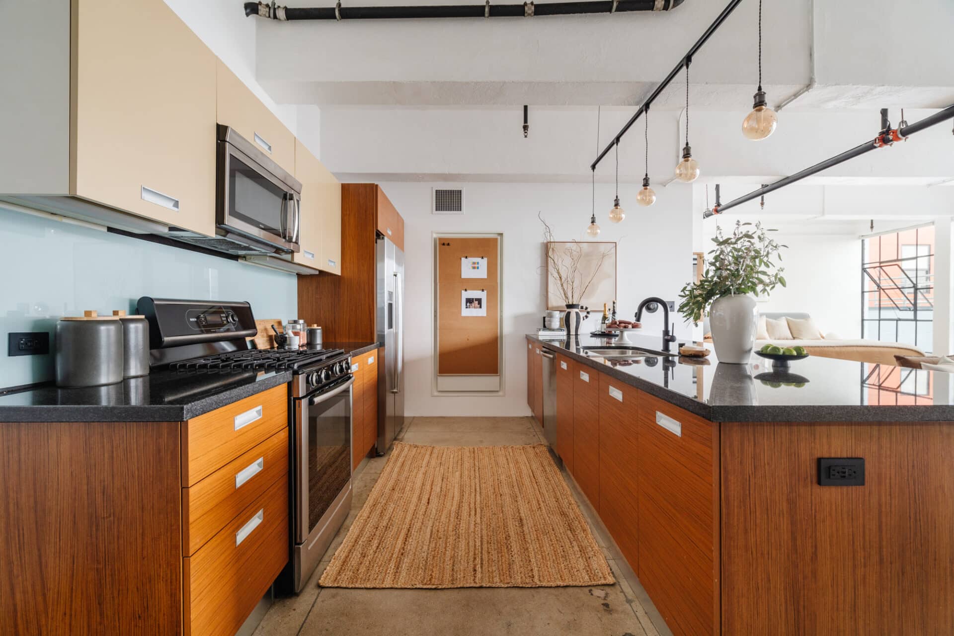 cuisine en bois loft 71m2