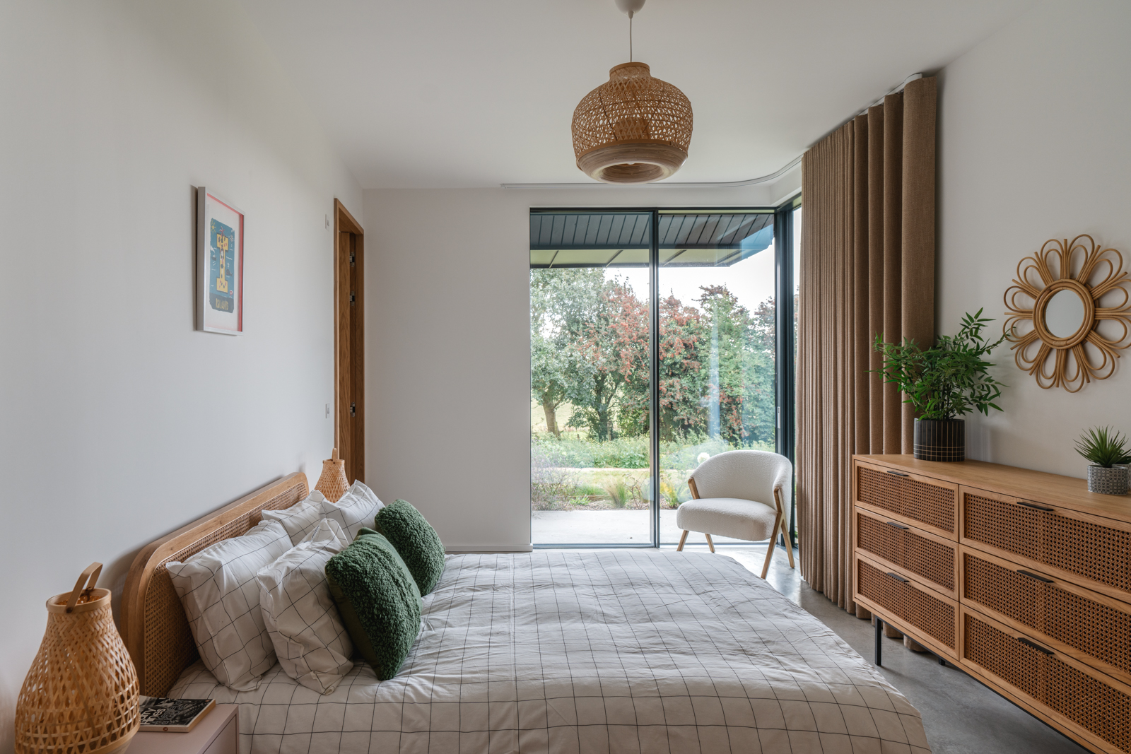 chambre moderne décoration naturelle