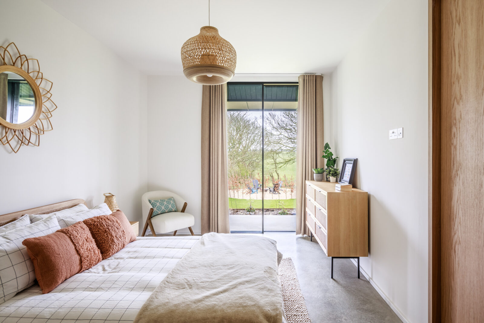 chambre moderne décoration naturelle