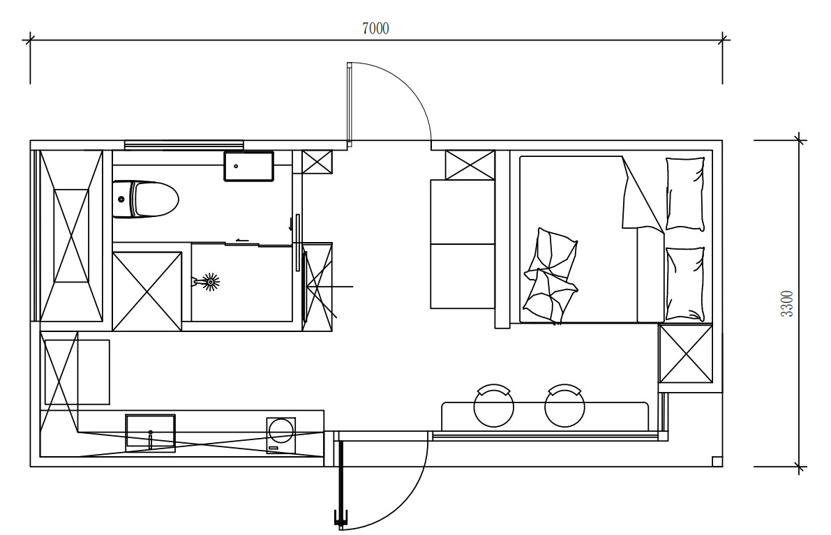 plan mini maison 23m2 Nestron plan mini maison 23m2 Nestron