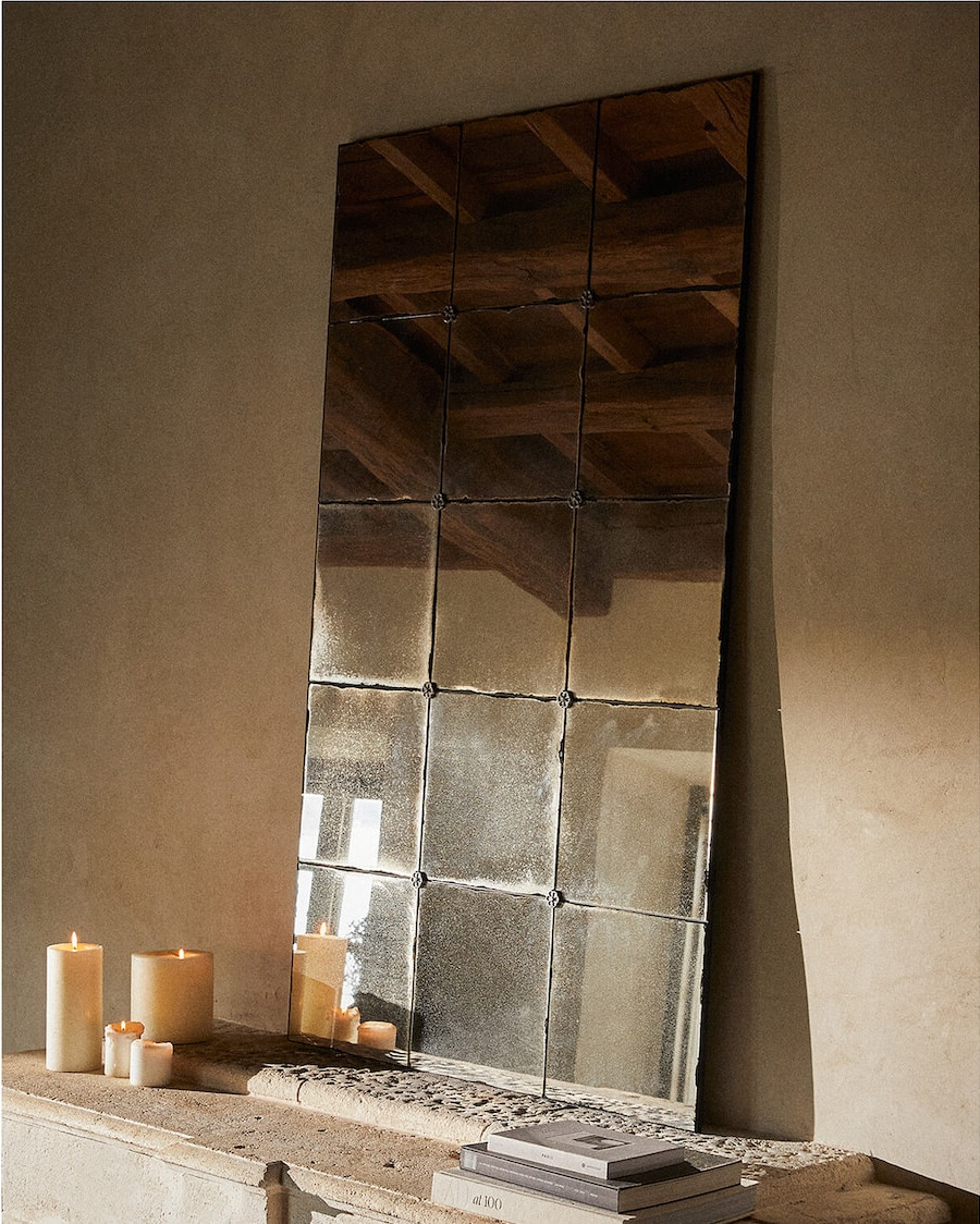 miroir métal vieilli