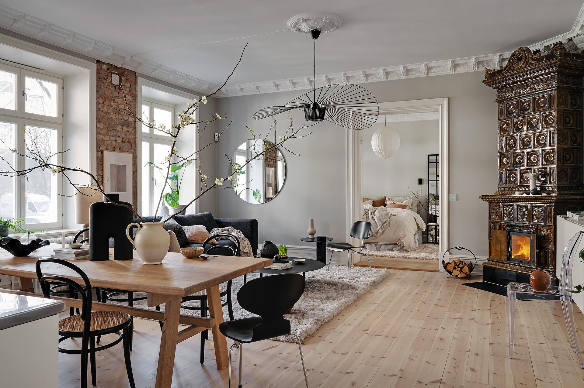 Un appartement élégant de 89m2 aux couleurs d'automne plein de sérénité