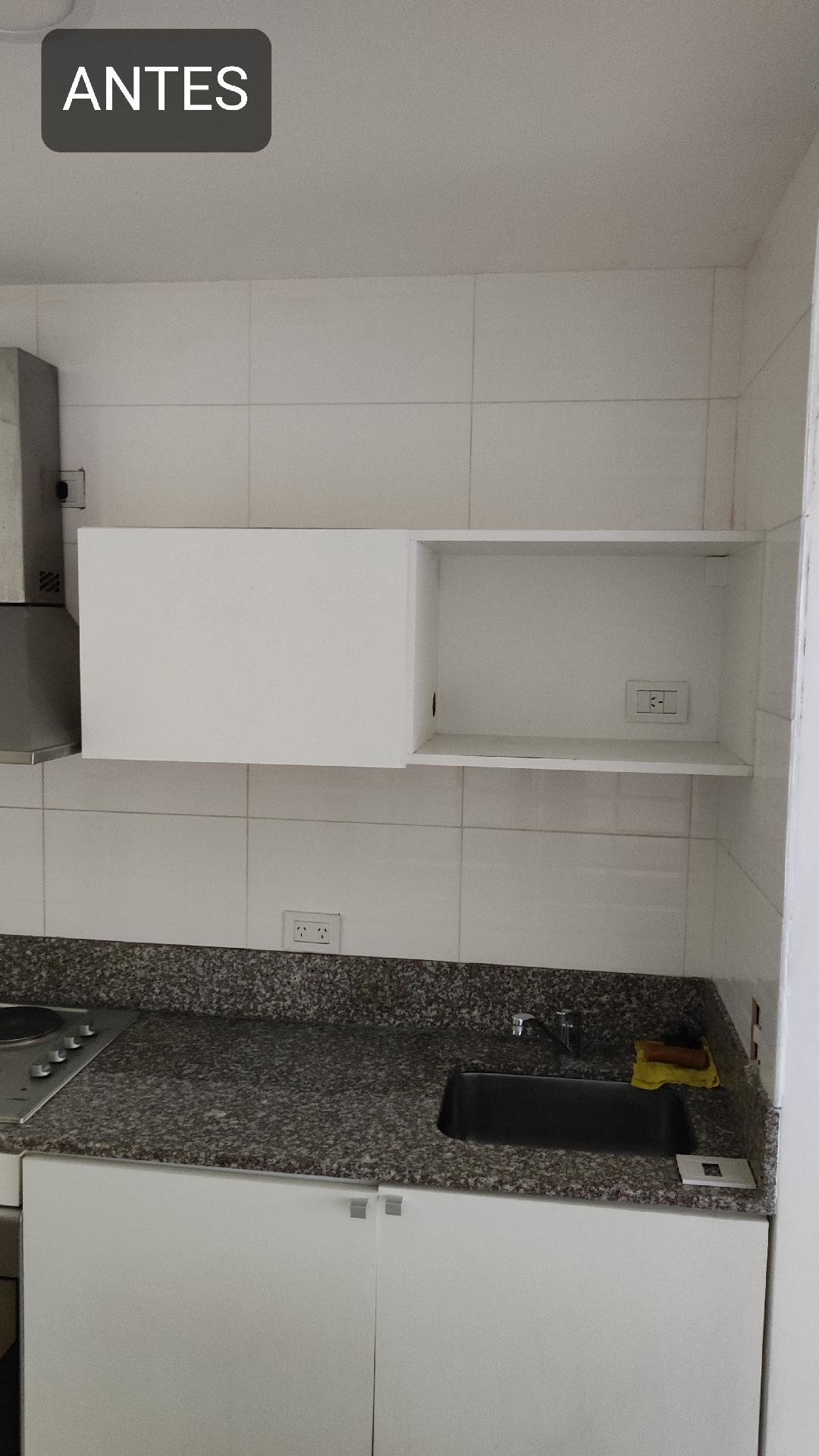 cuisine avant travaux mini loft 50m2