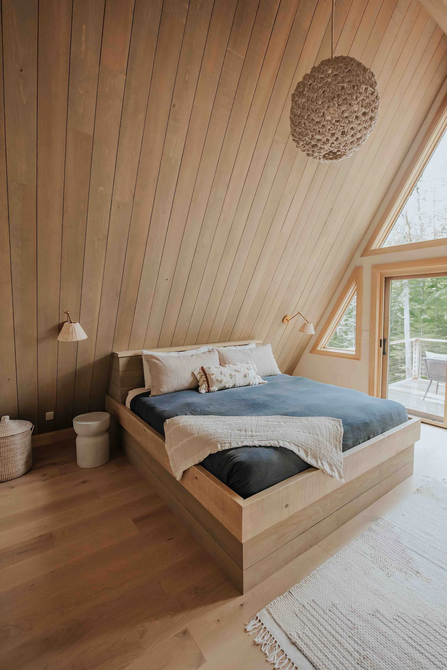 chambre mansardée maison A-Frame écologique chambre mansardée maison A-Frame écologique