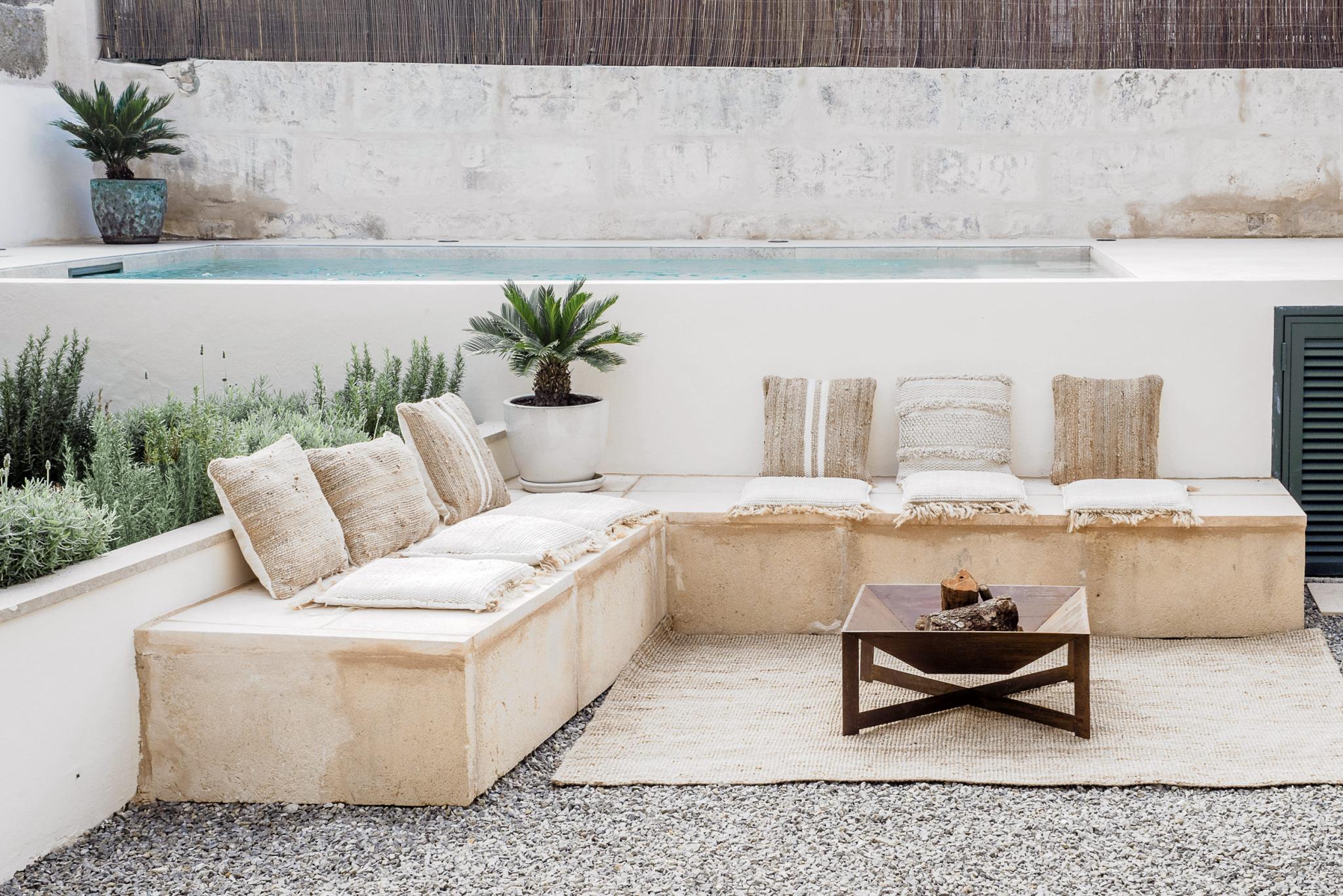 jardin douce maison de ville avec piscine Majorque