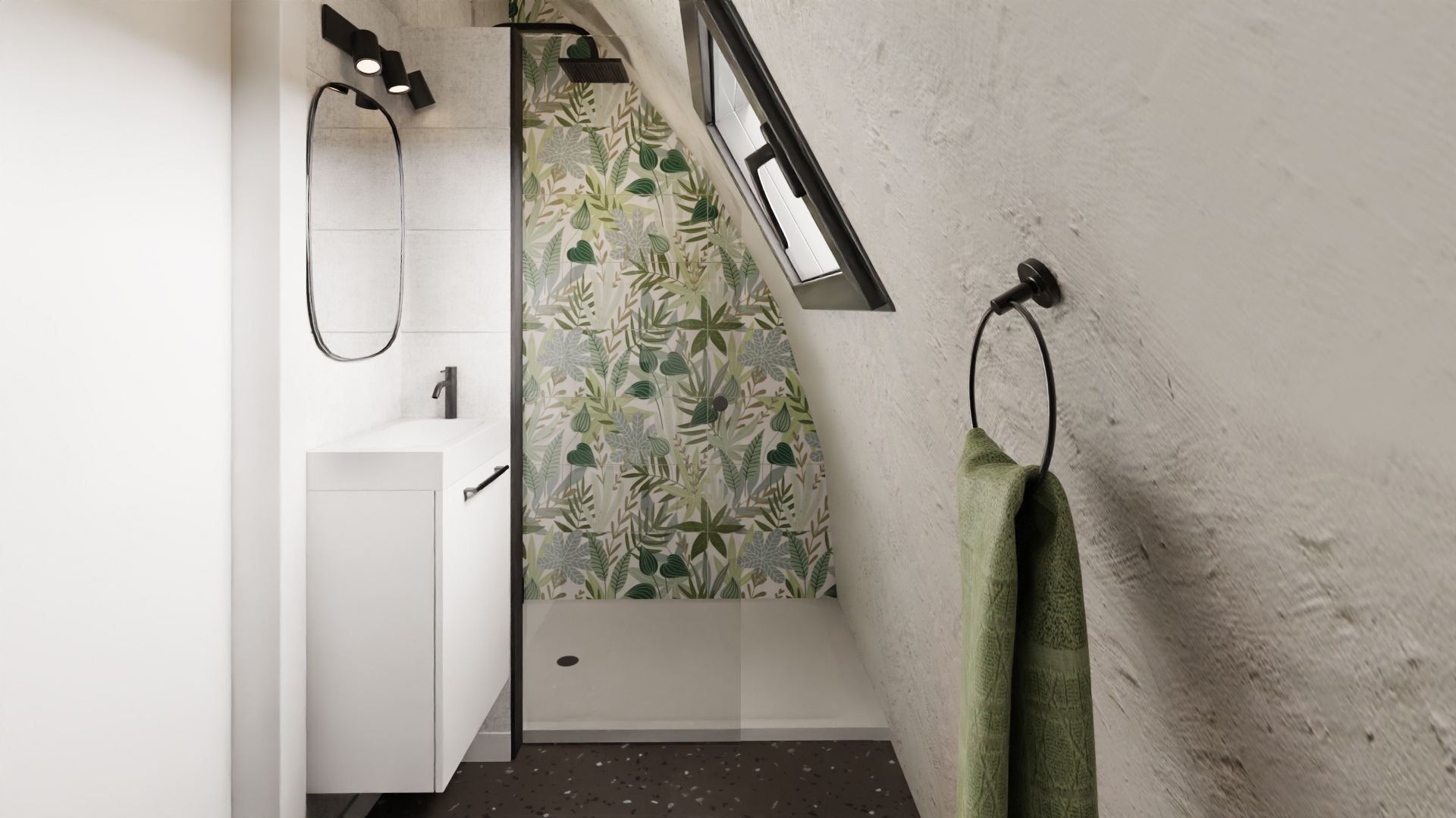 salle de bain blanche et verte salle de bain blanche et verte
