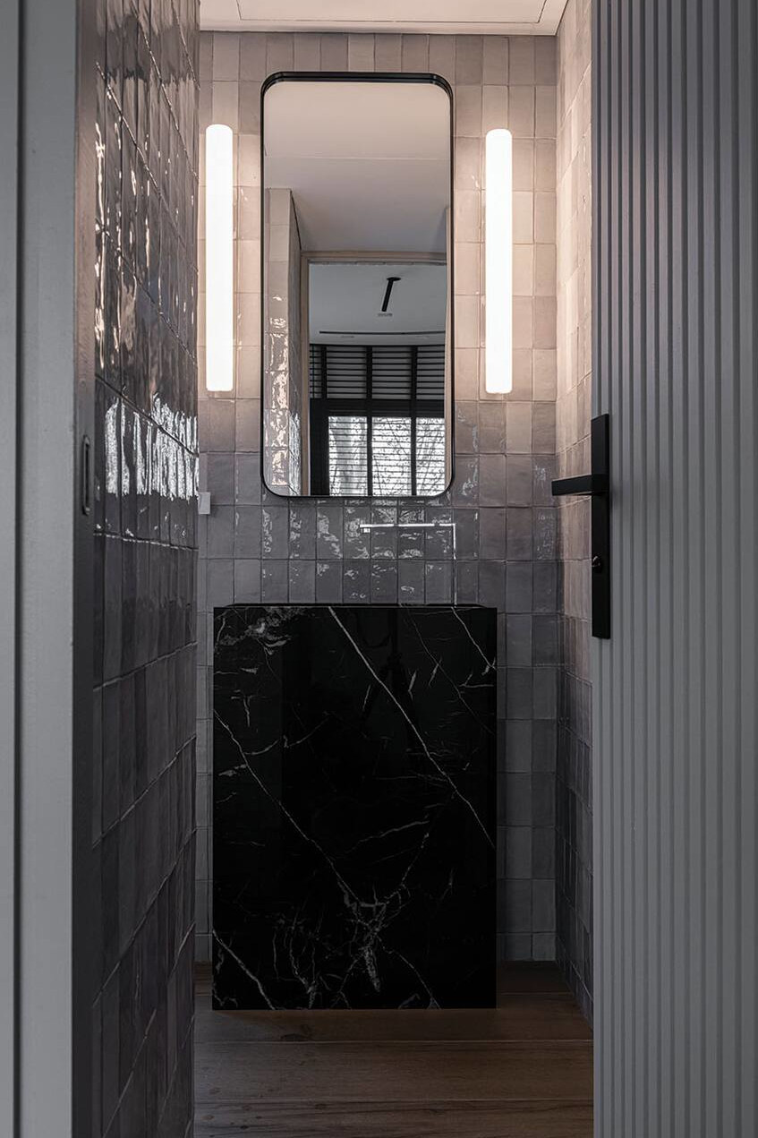 salle de bain zelliges grises
