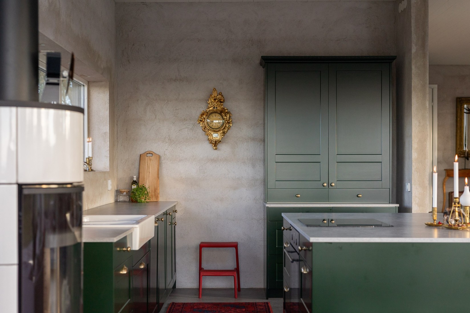 cuisine verte avec îlot