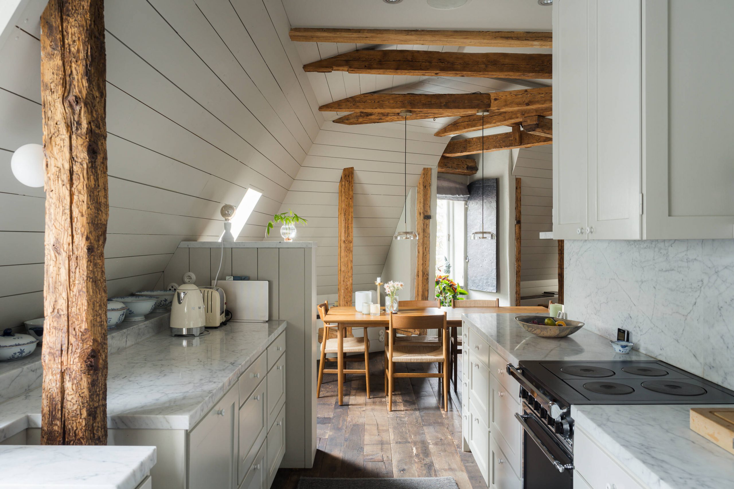 cuisine avec poutres décoration scandinave