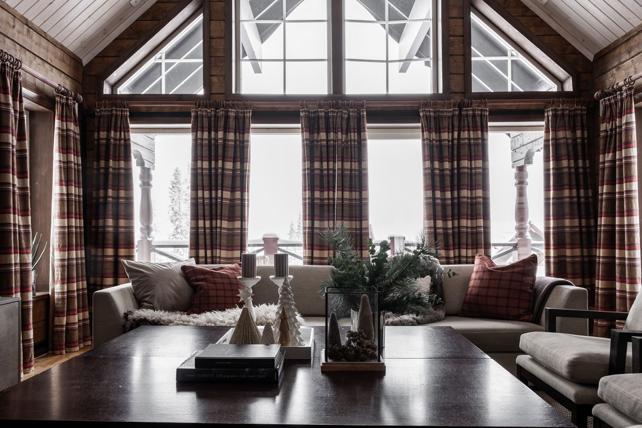 salon maison à la montagne décoration chalet