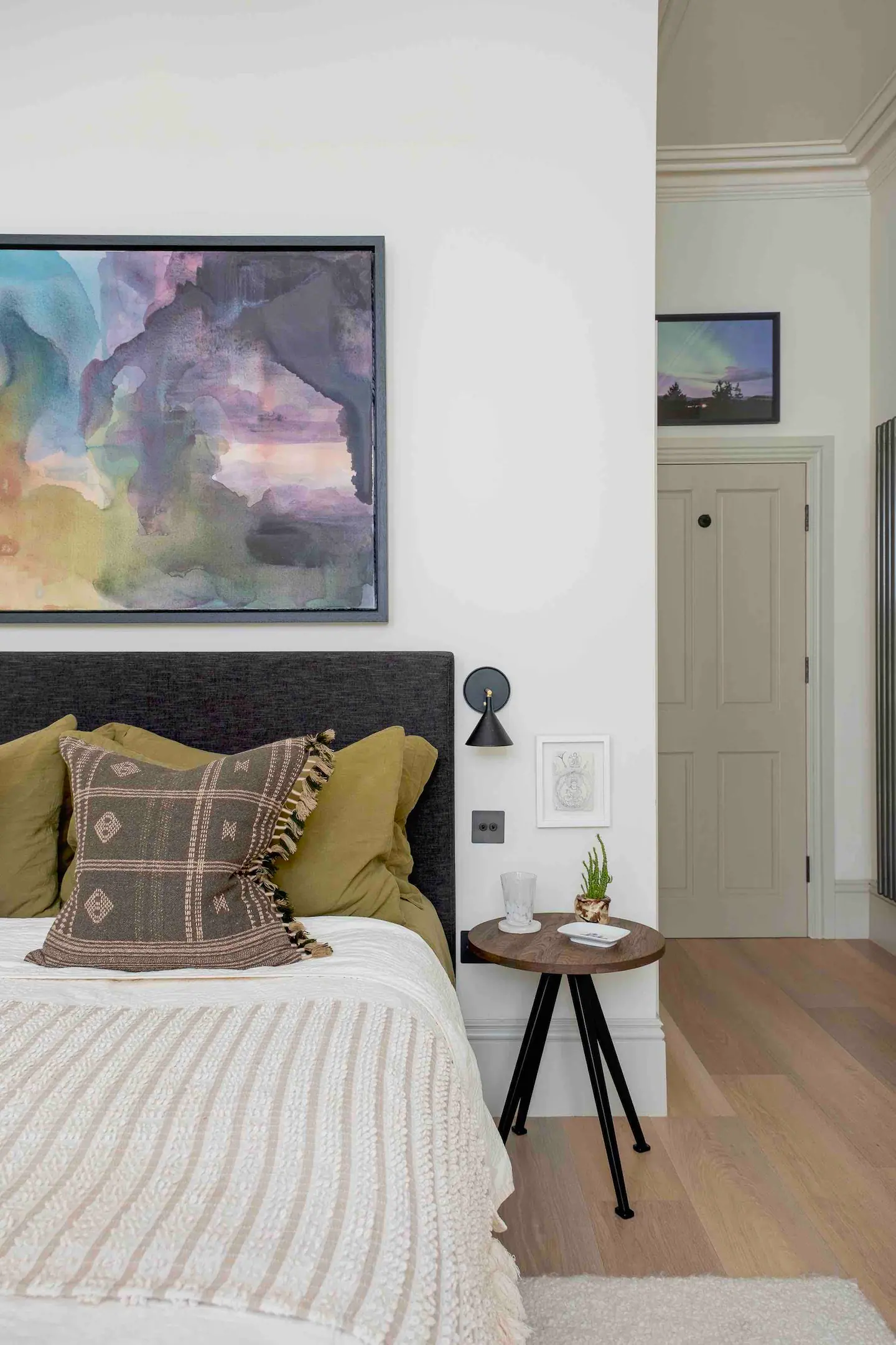 chambre décoration moderne appartement avec jardin