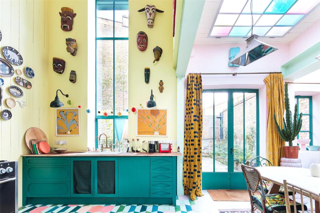 cuisine maison Londres décoration colorée cuisine maison Londres décoration colorée