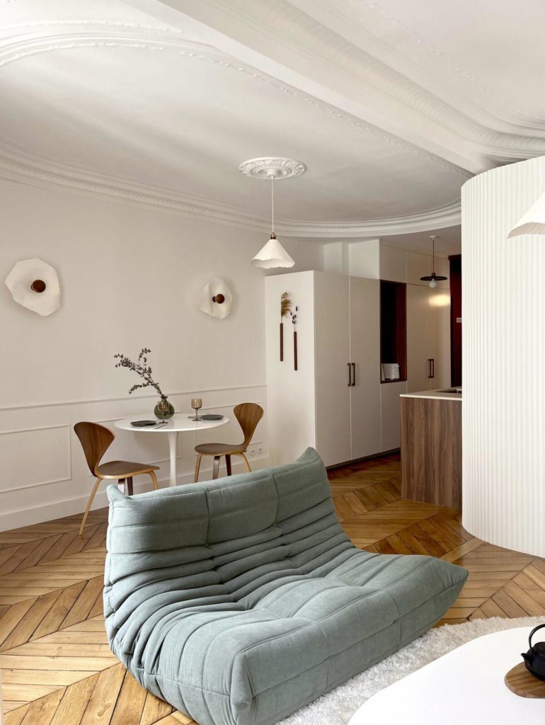 salon petit appartement haussmannien 42m2 Paris salon petit appartement haussmannien 42m2 Paris