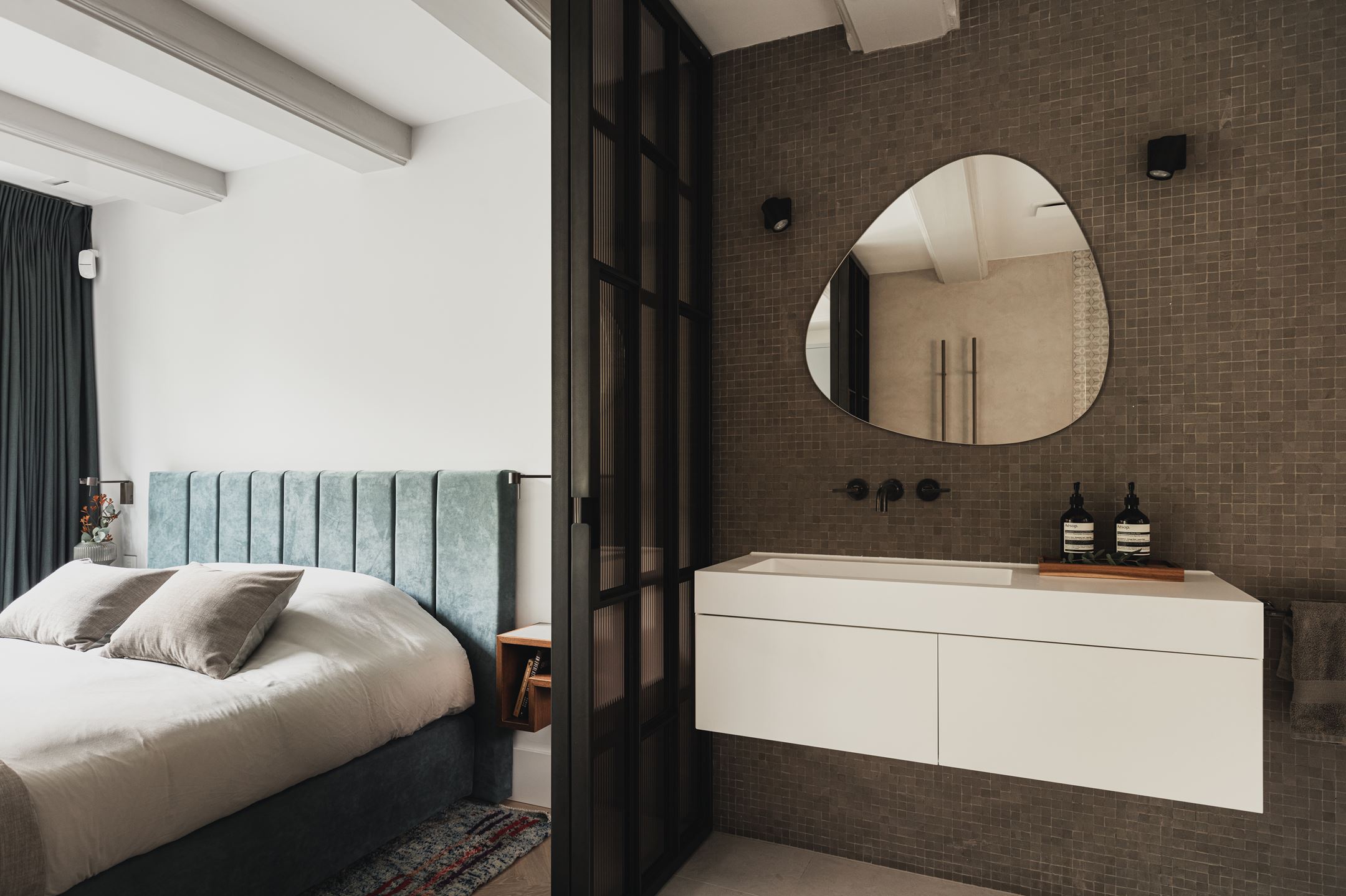 chambre avec salle de bain décoration design