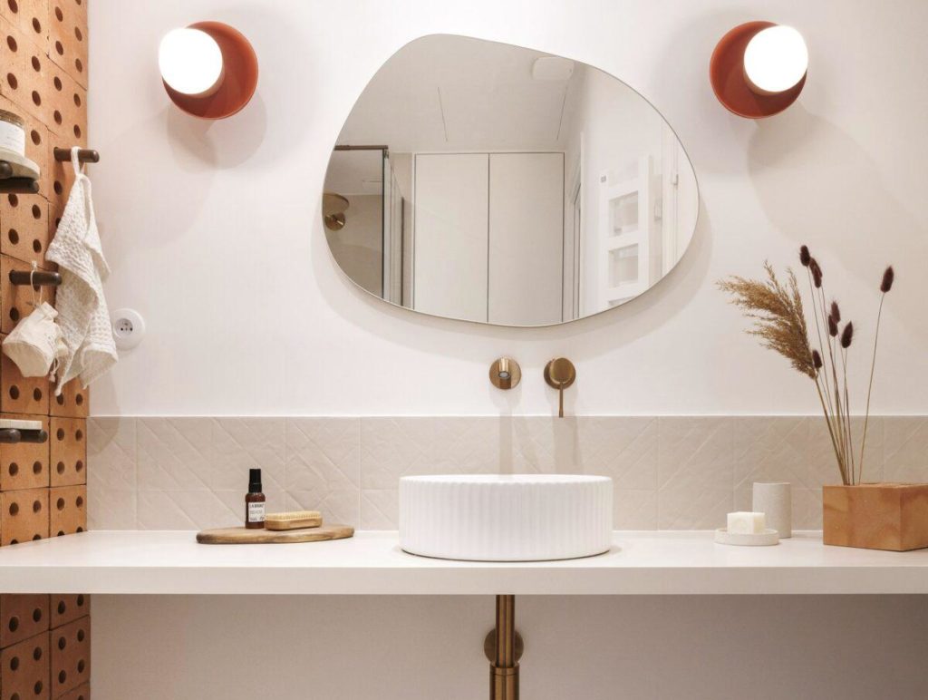 salle de bain design terracotta et blanche salle de bain design terracotta et blanche