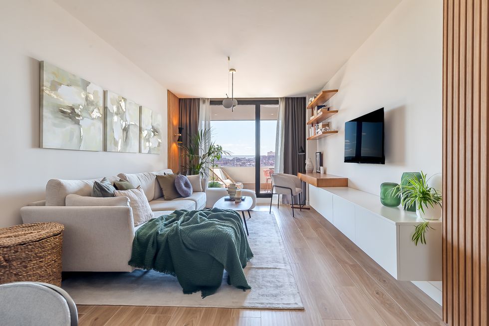 salon décoration design deux-pièces de 40m2