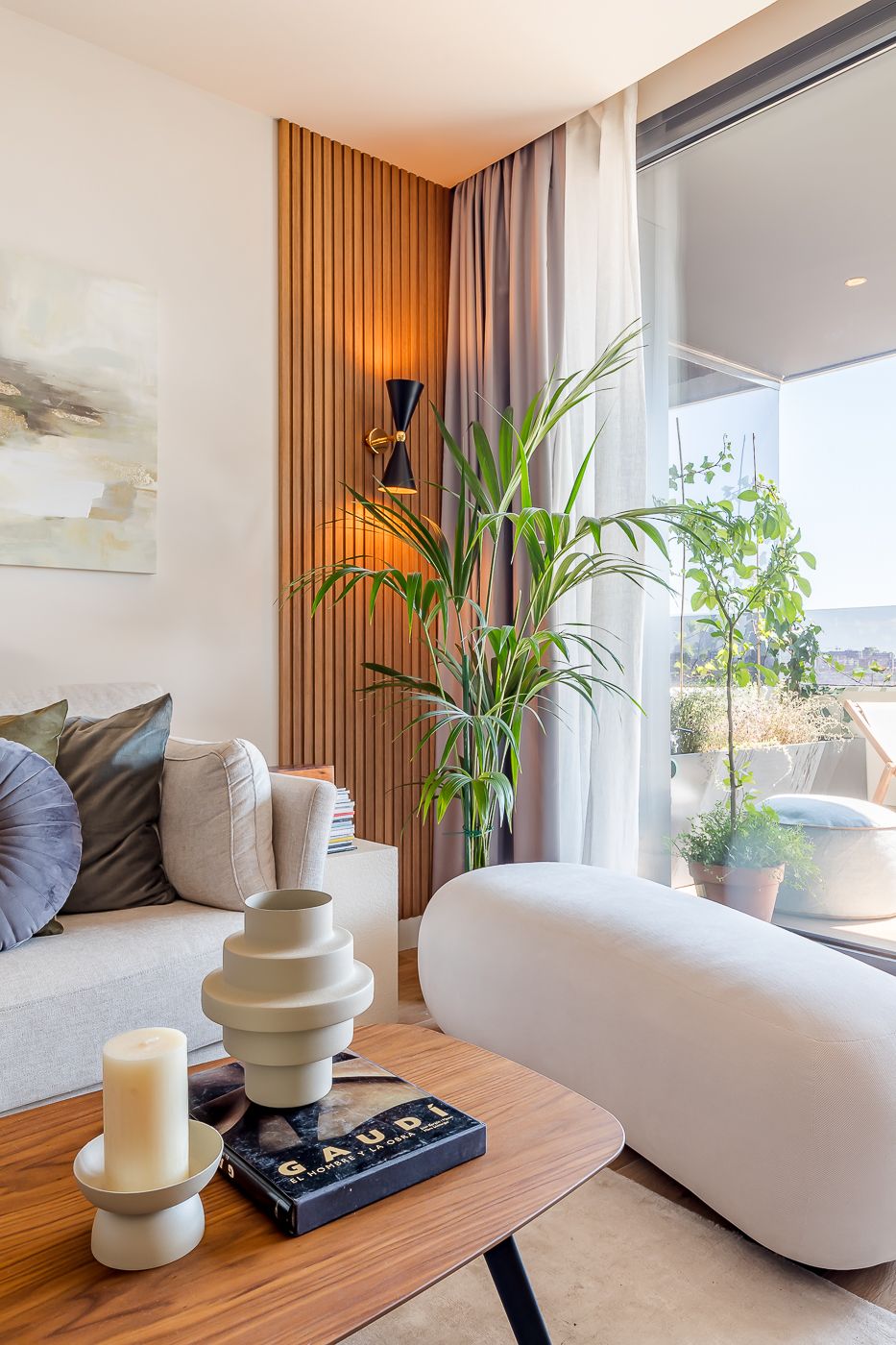 salon décoration design deux-pièces de 40m2