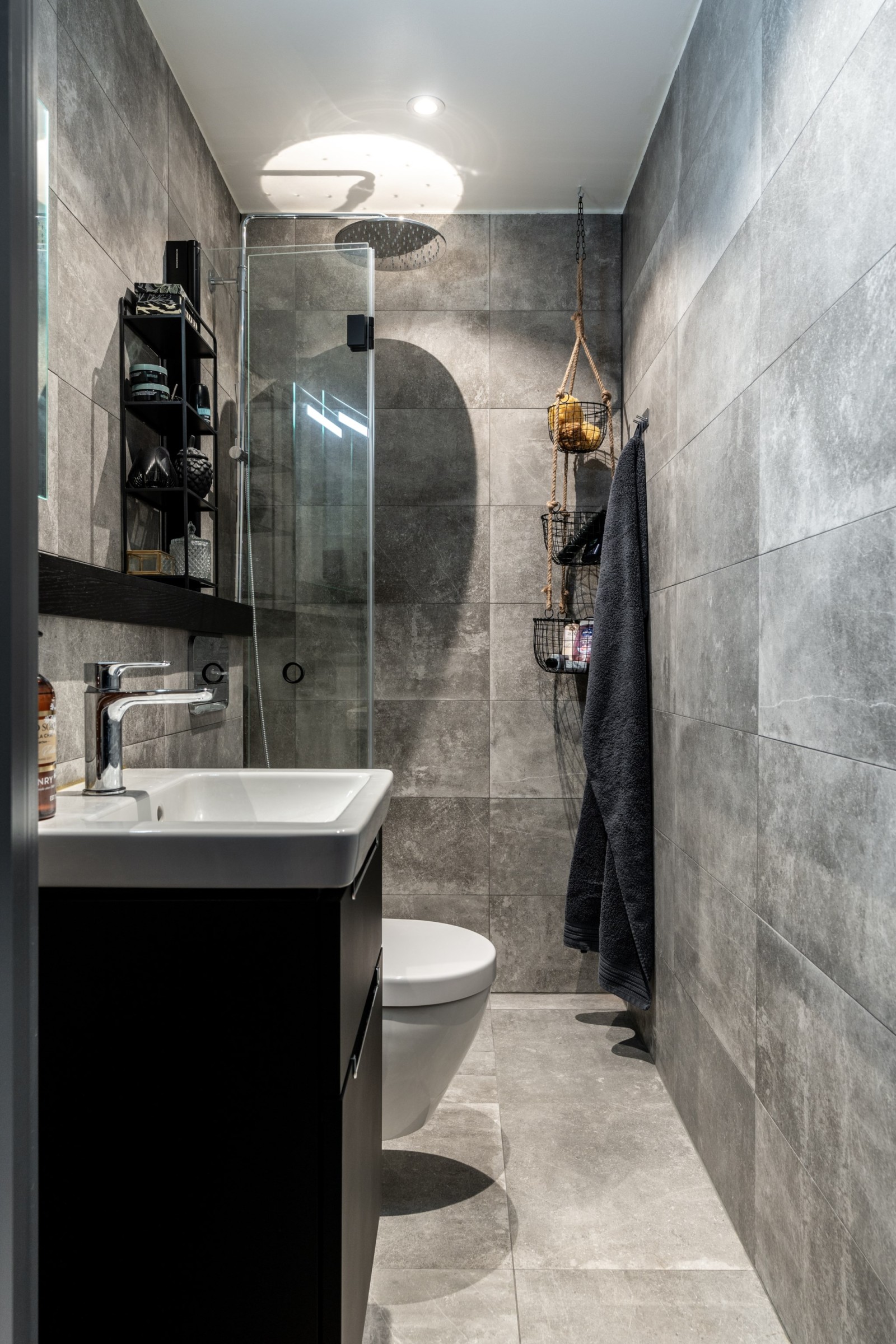 salle d salle d'eau grise design