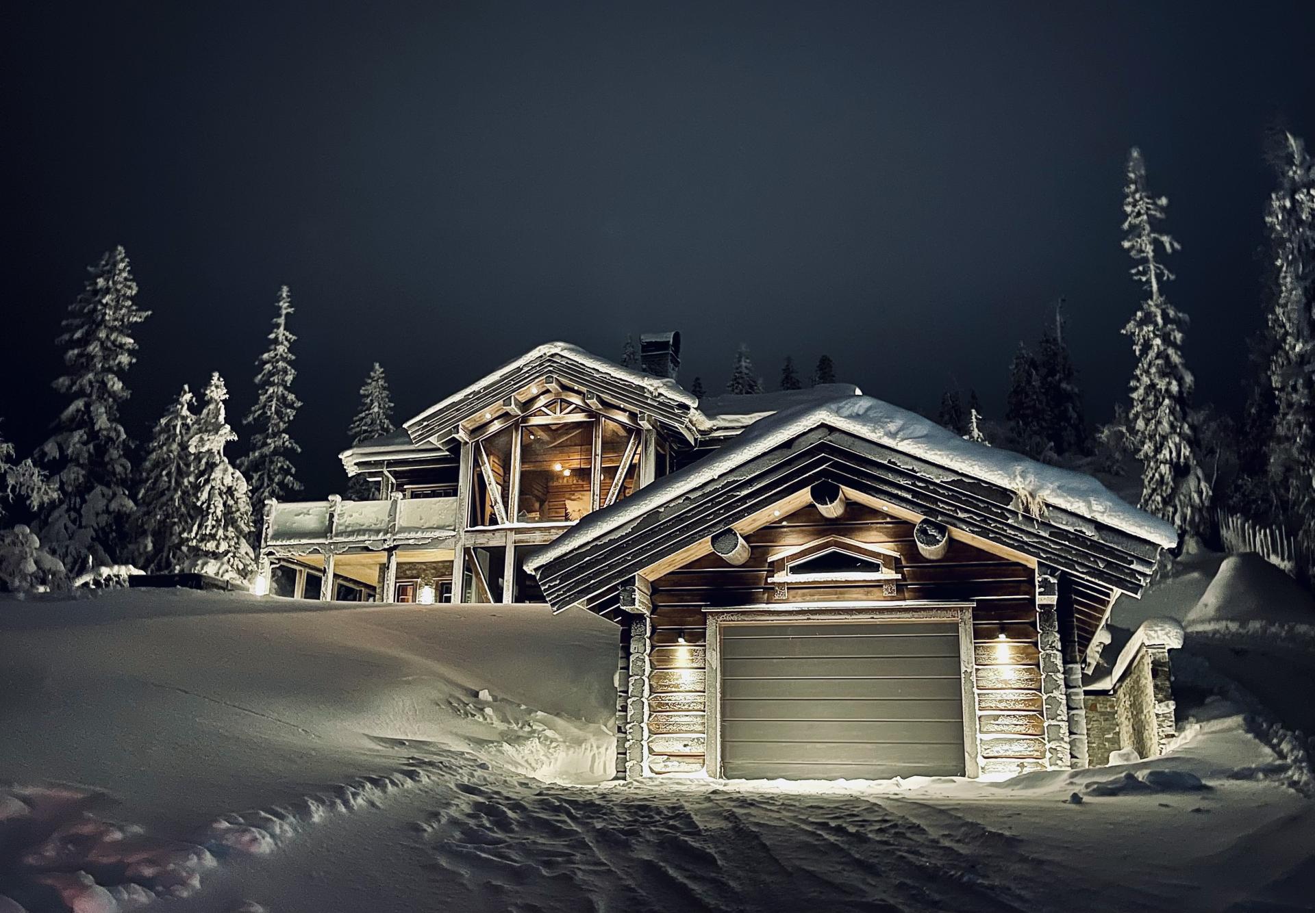 chalet vue nocture chalet vue nocture