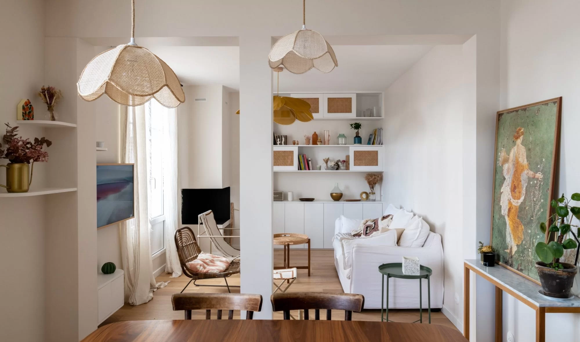 salon appartement Paris rénové