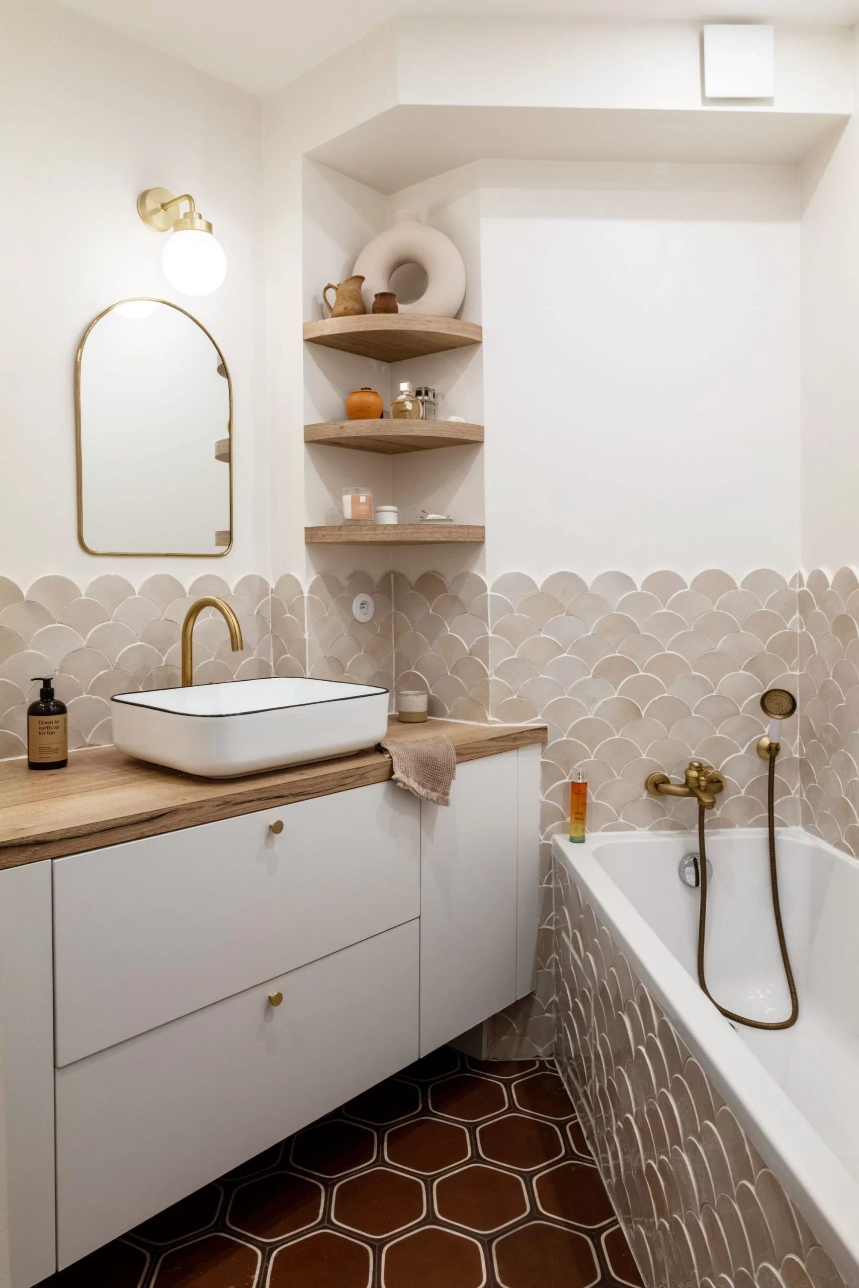 salle de bain zelliges beiges