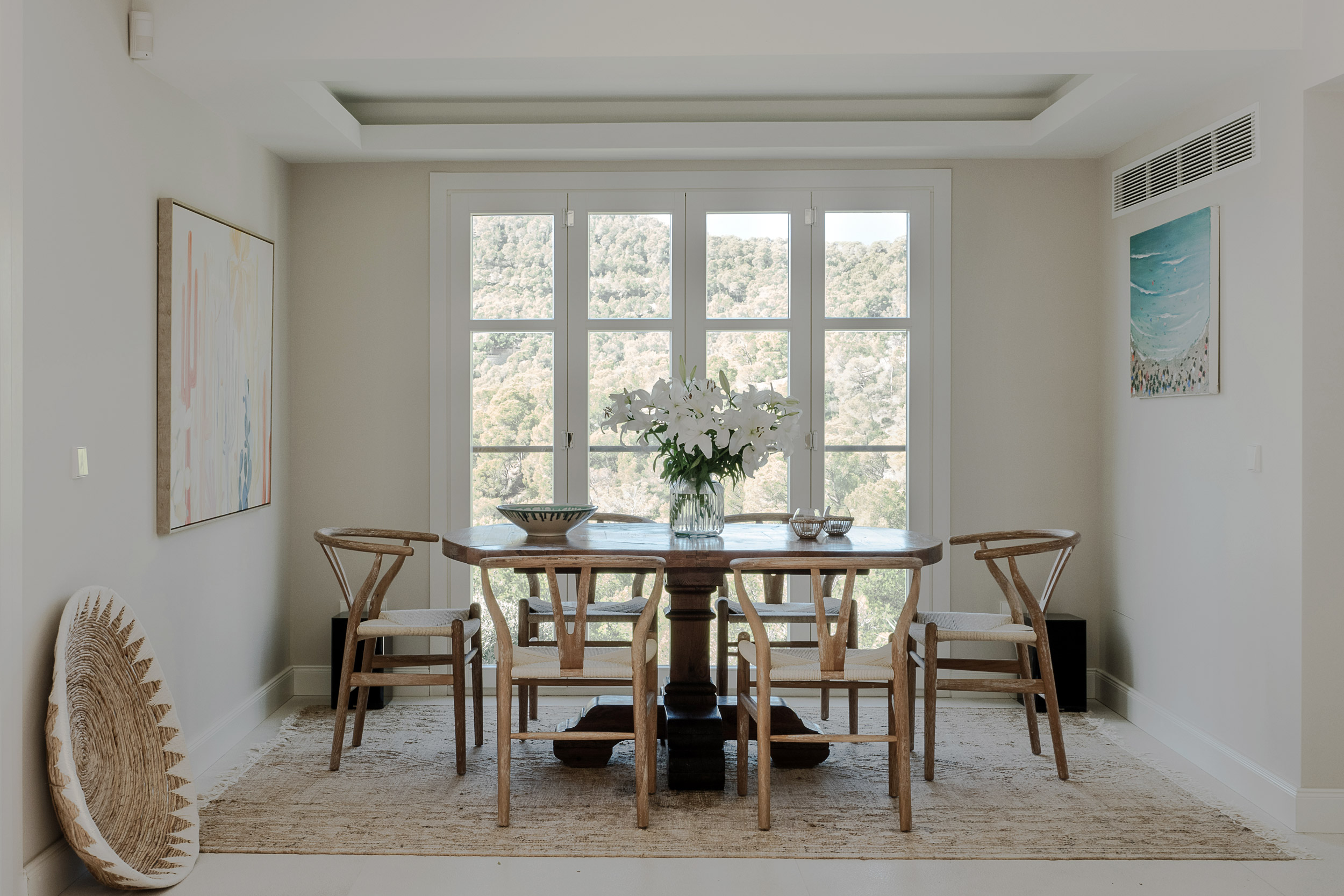 salle à manger décoration naturelle contemporaine
