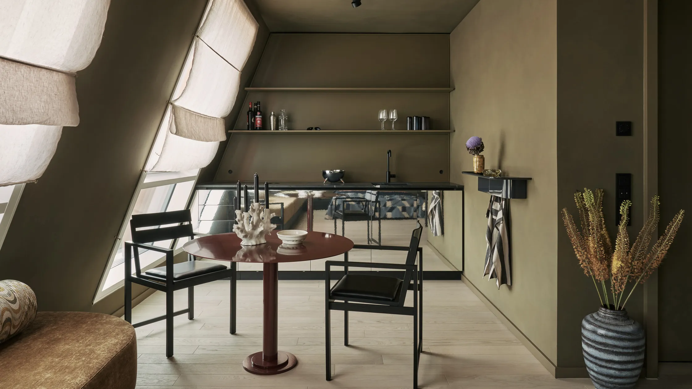 cuisine ouverte décoration design portes miroir cuisine ouverte décoration design portes miroir