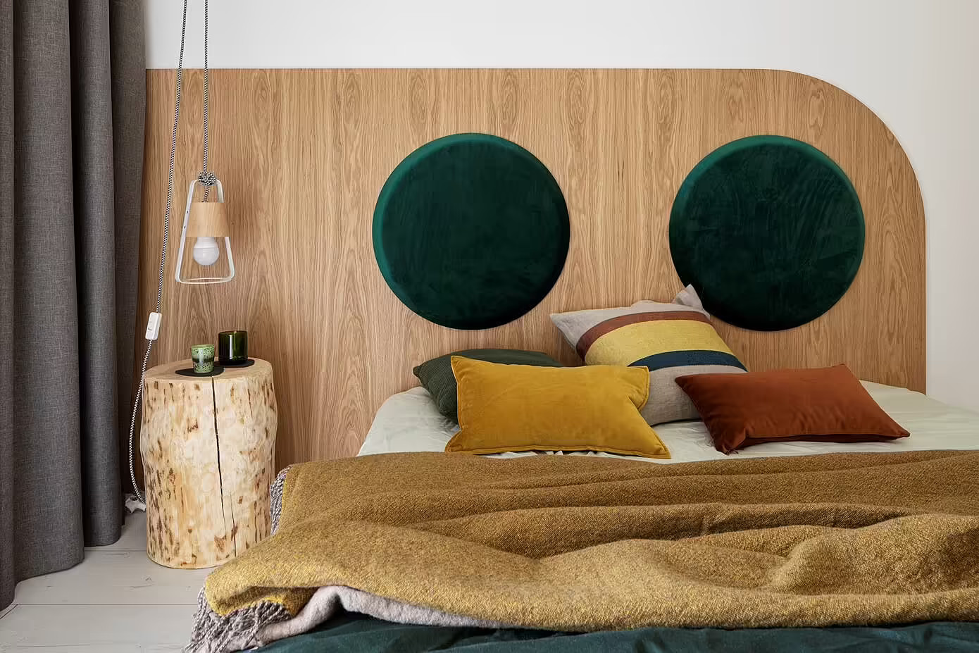 chambre tête de lit bois