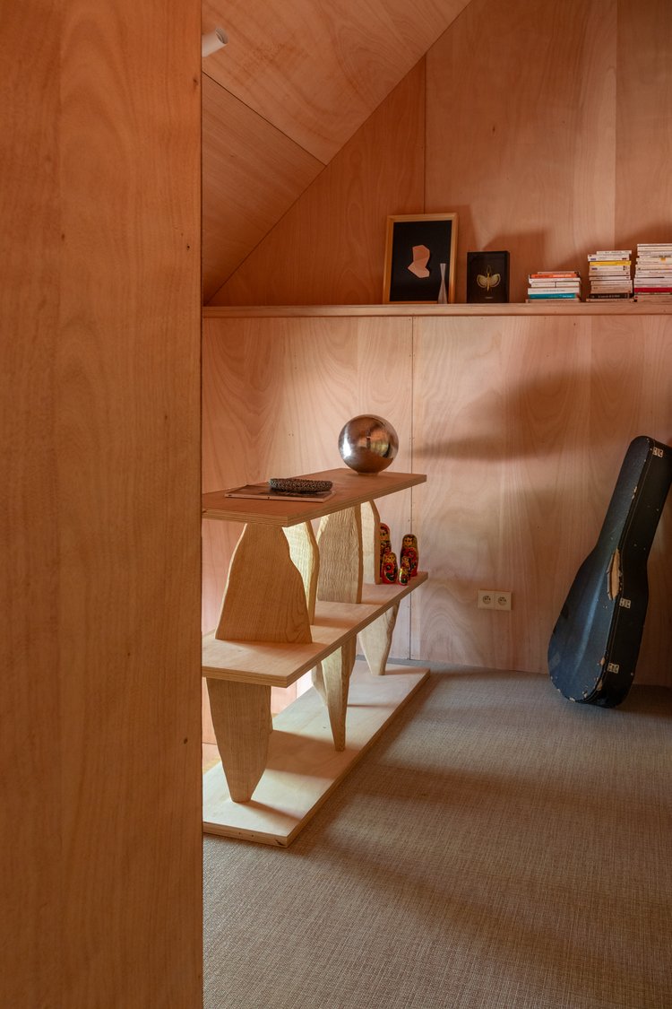 étage maison en bois contemporaine
