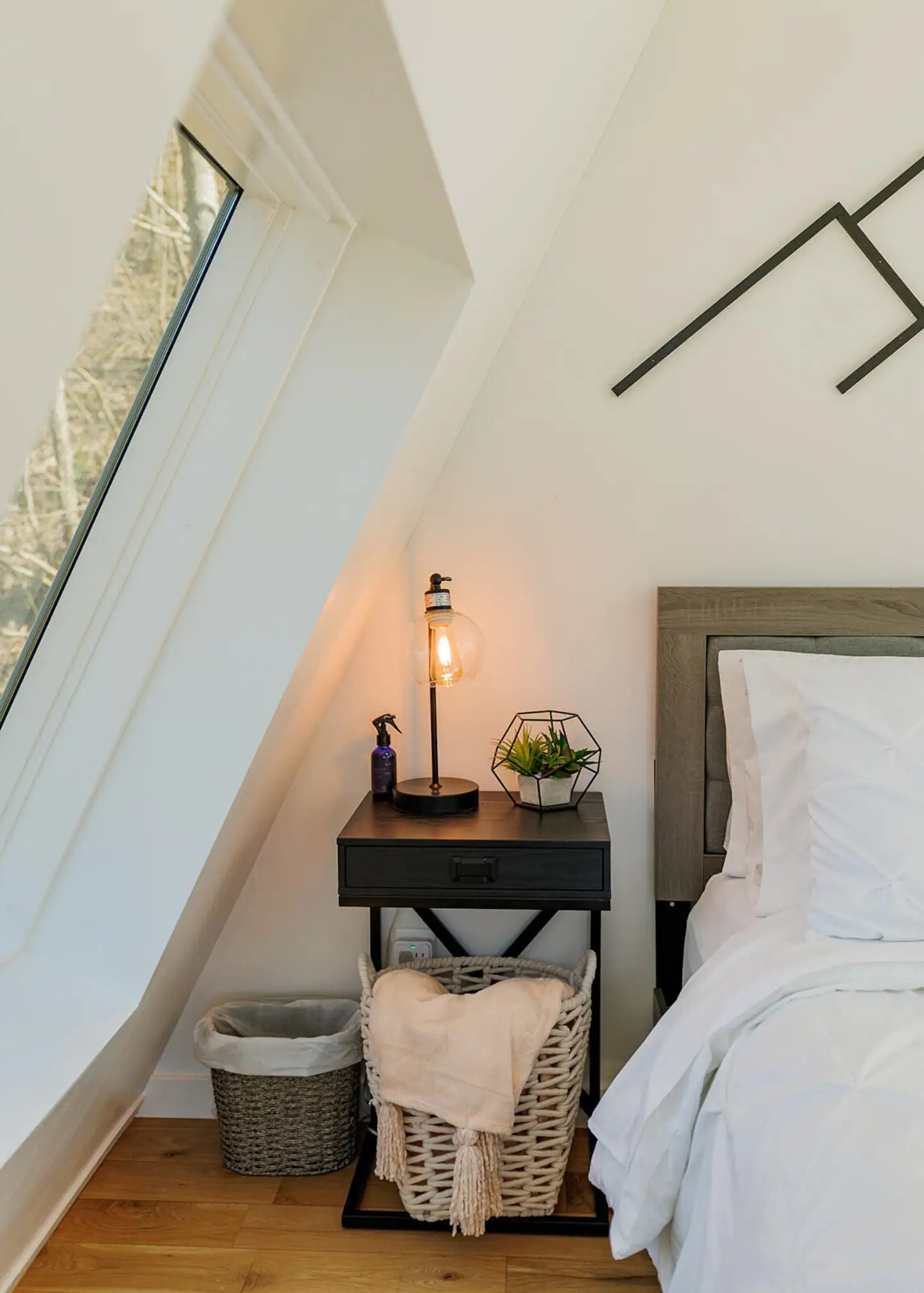 chambre avec velux maison A-Frame