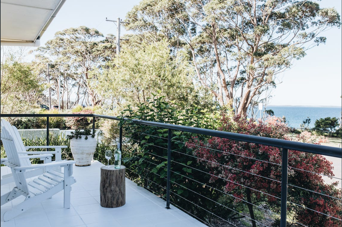 terrasse avec vue mer