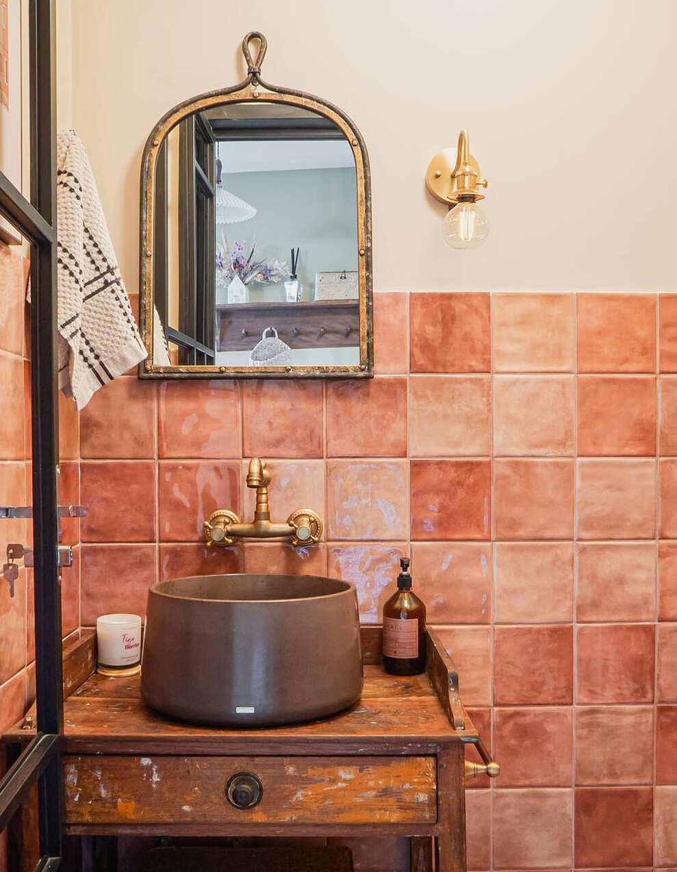 salle de bain terracotta décoration rustique chic salle de bain terracotta décoration rustique chic