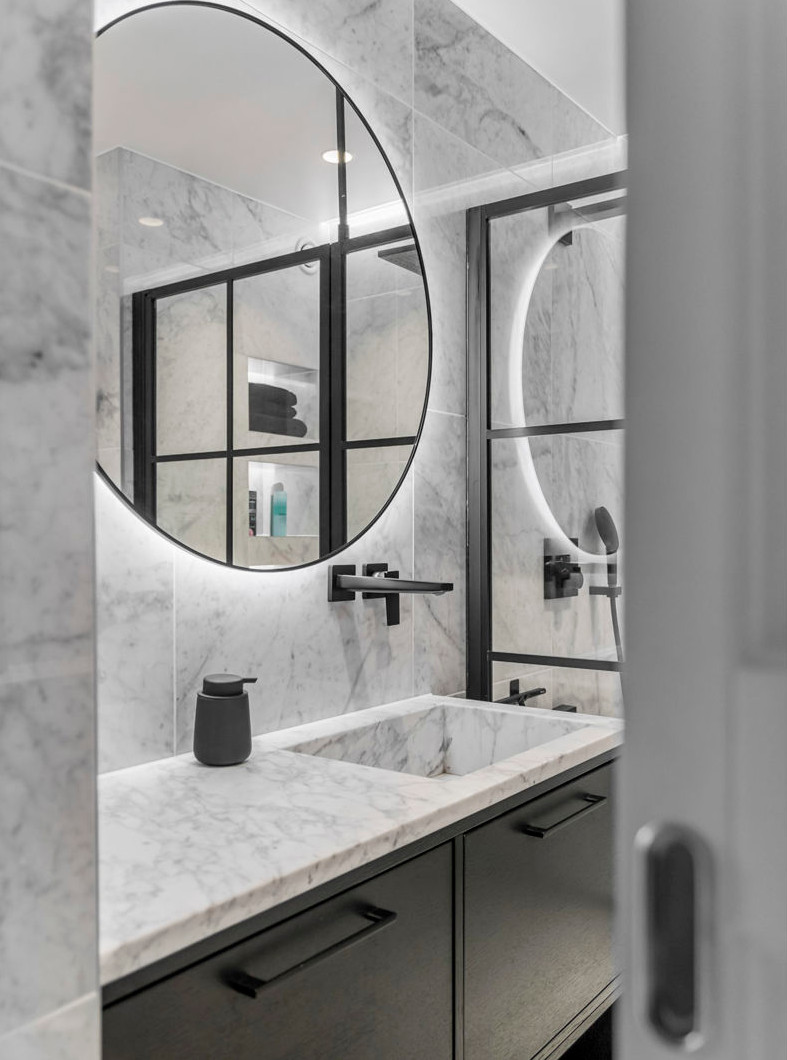 salle de bain noire et marbre design salle de bain noire et marbre design