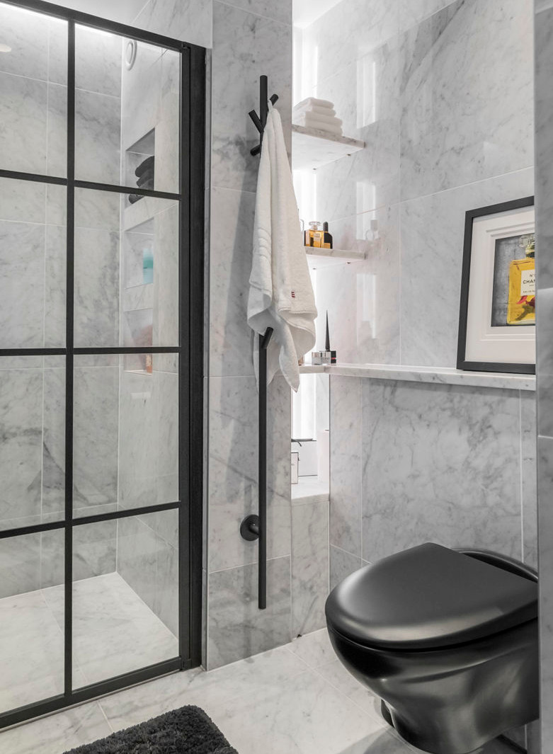 salle de bain noire et marbre design salle de bain noire et marbre design