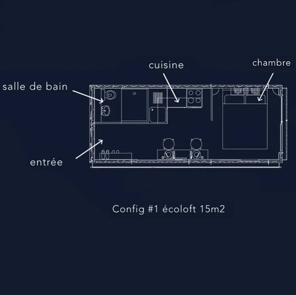 plan mini maison container durable et française 15m2 plan mini maison container durable et française 15m2