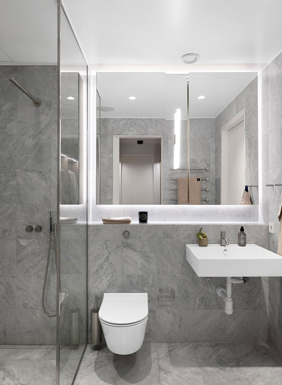 salle de bain marbre blanc décoration design