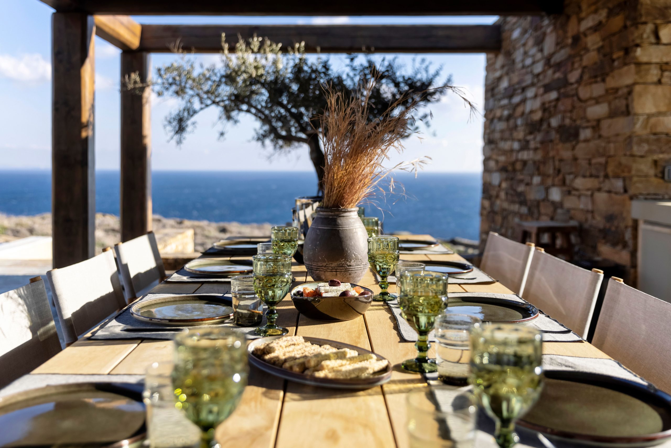 salle à manger avec pergola bois