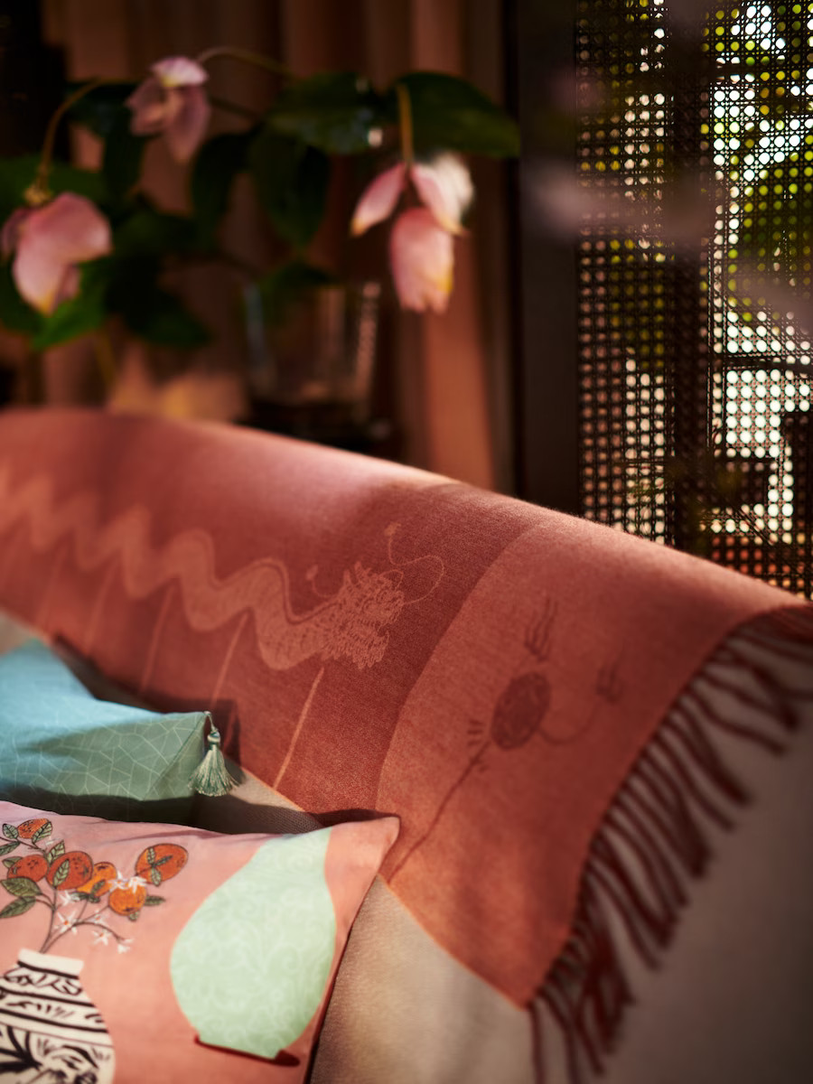 plaid motif asiatique plaid motif asiatique
