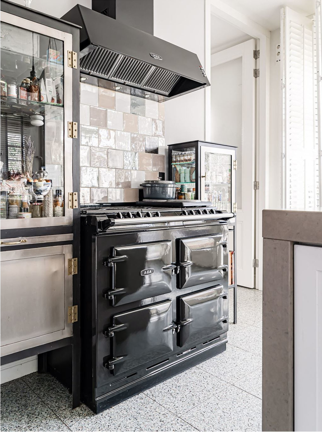 cuisine avec cuisinière Aga décoration vintage