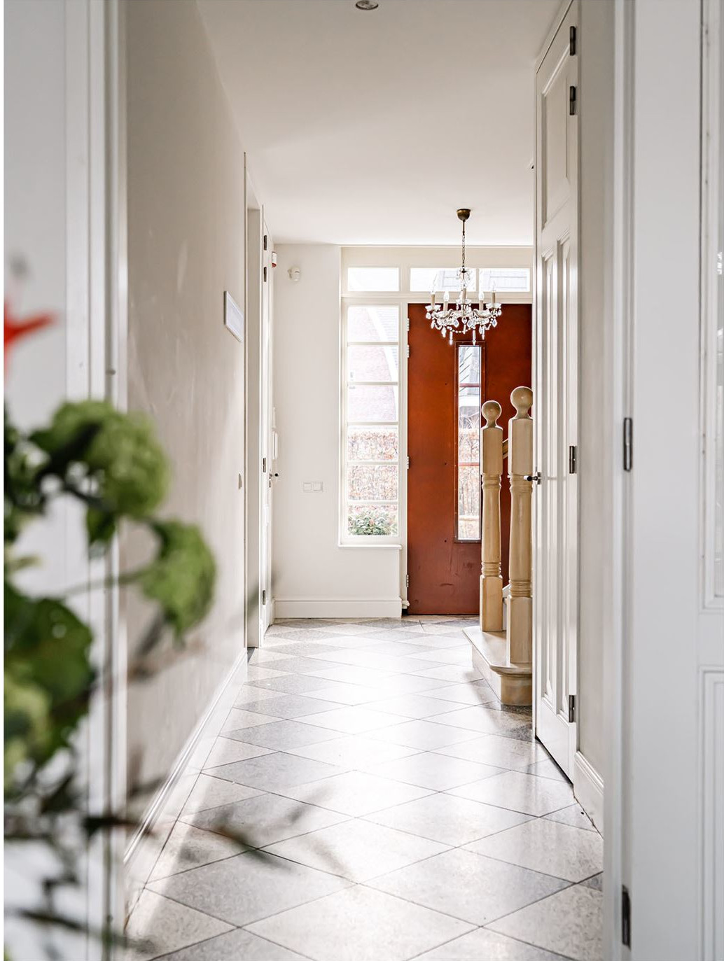 entrée sol à damier