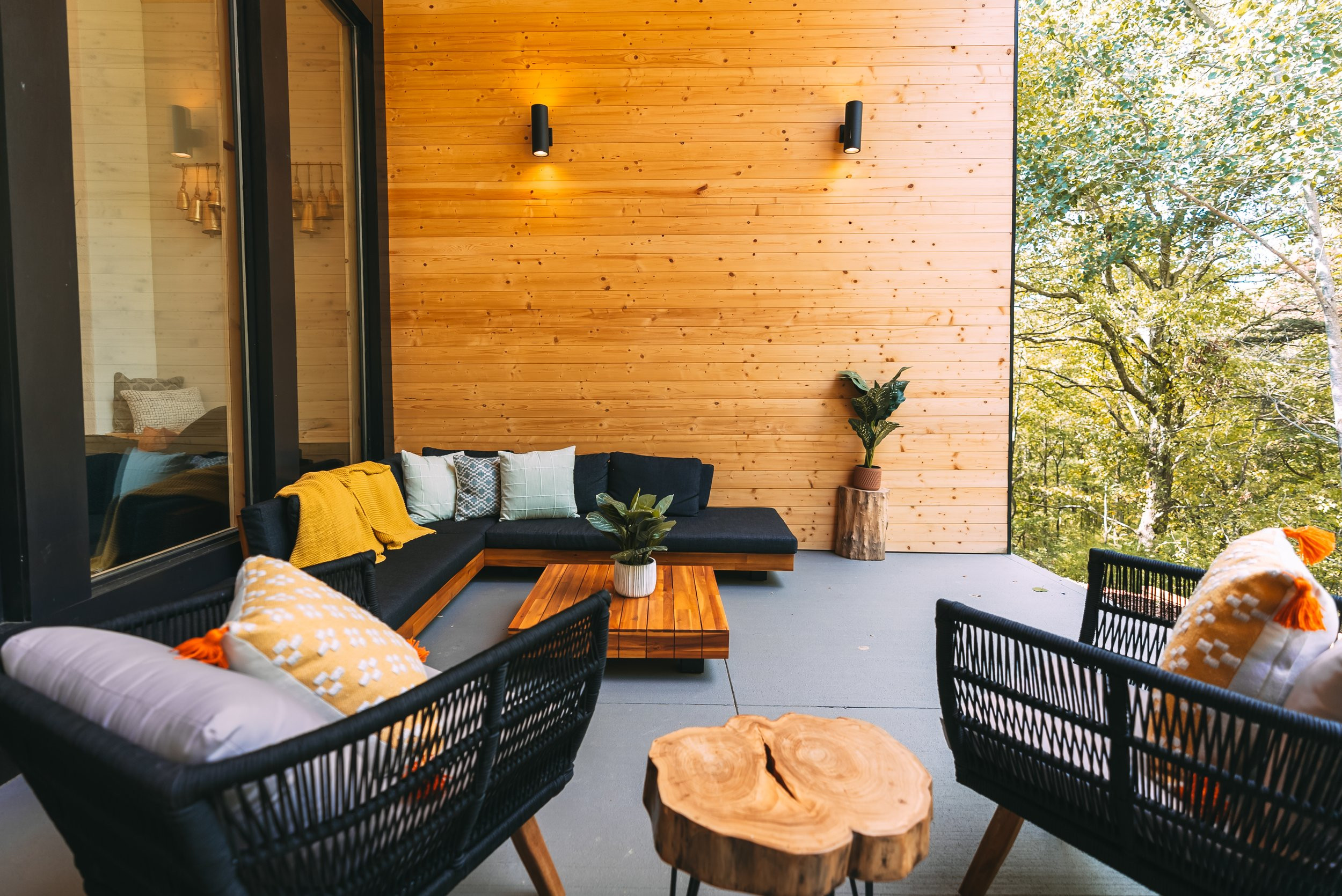 terrasse maison en bois The Goat Hillside Amble