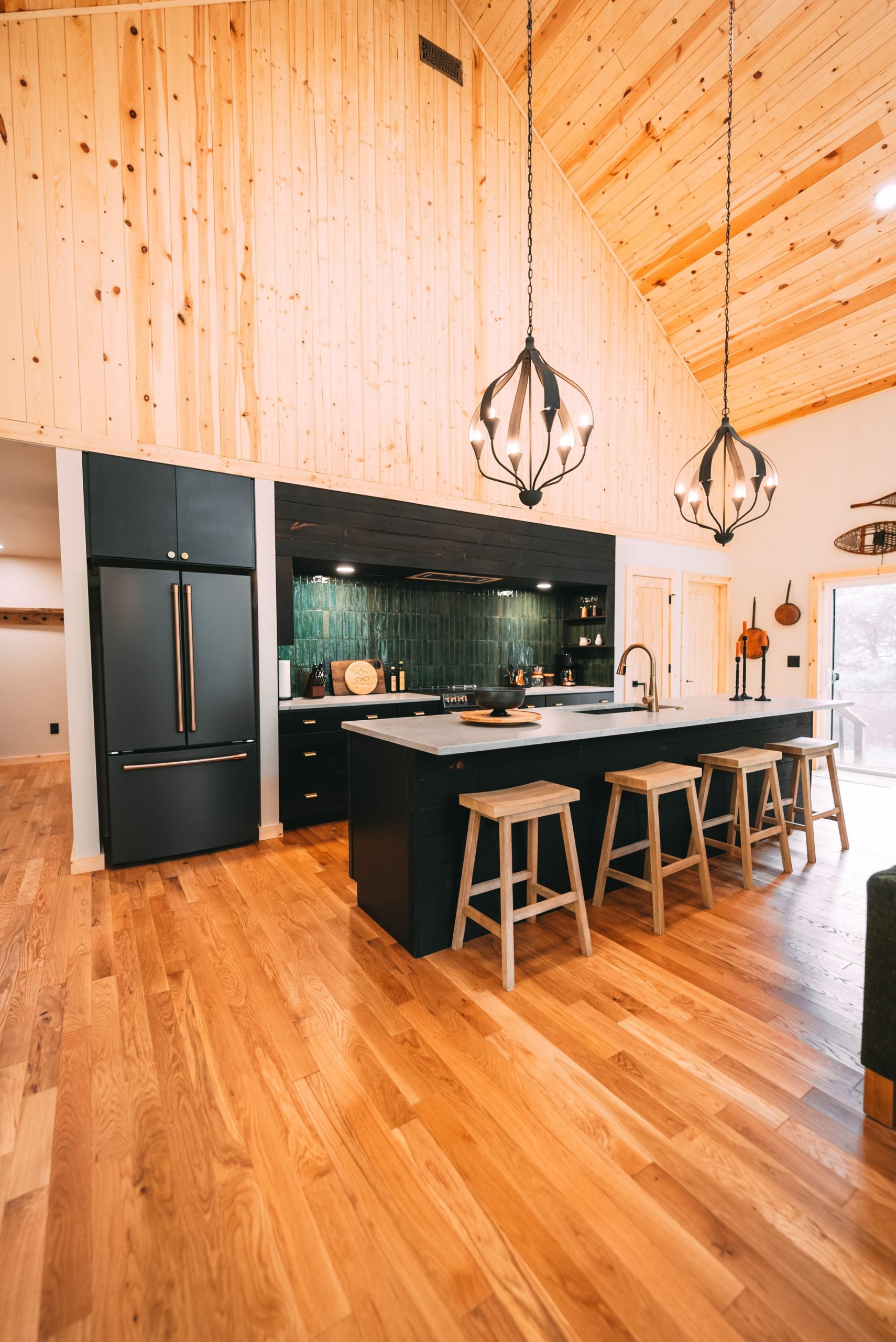 cuisine ouverte maison en bois The Goat Hillside Amble
