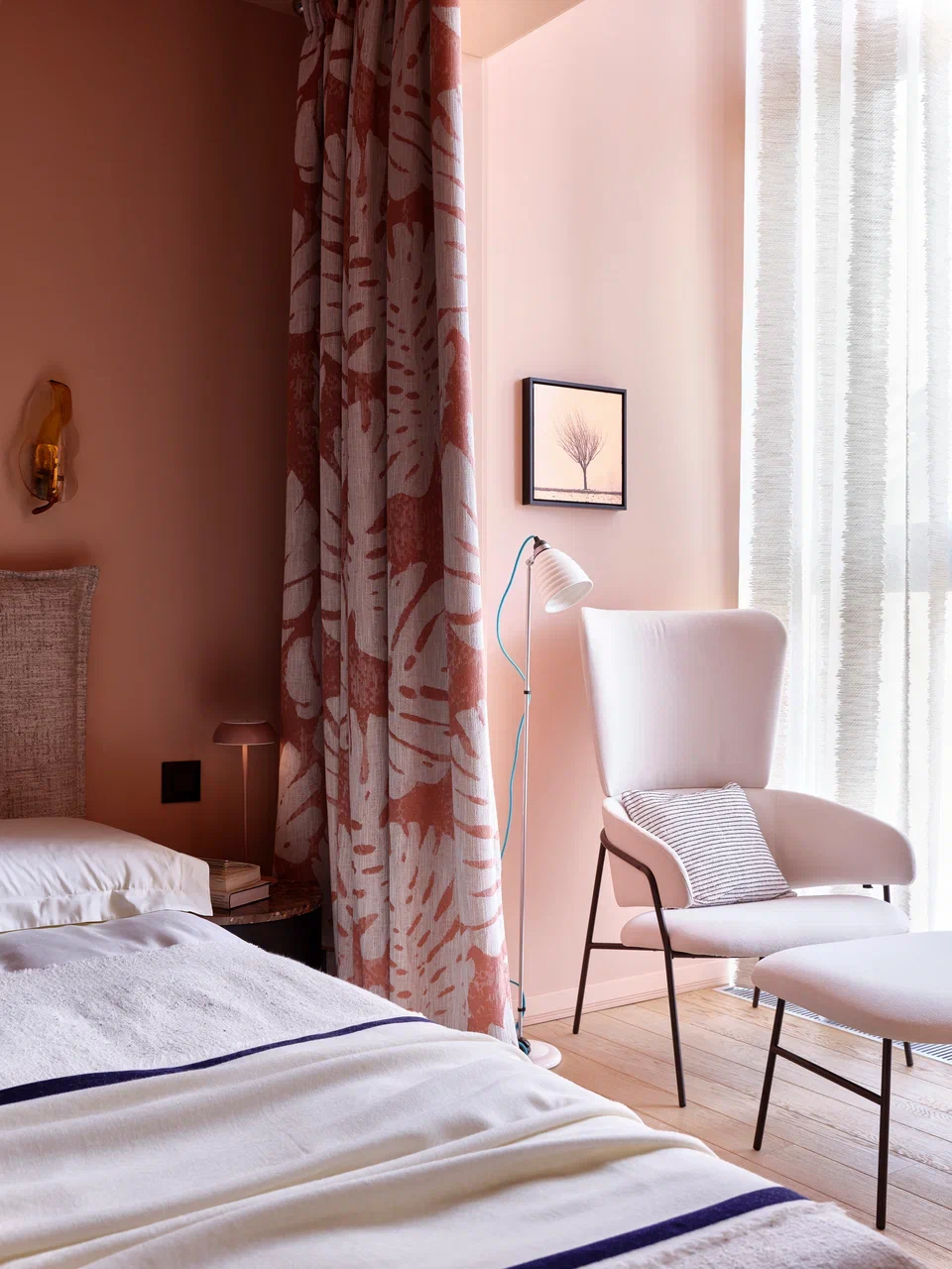 chambre décoration colorée terracotta