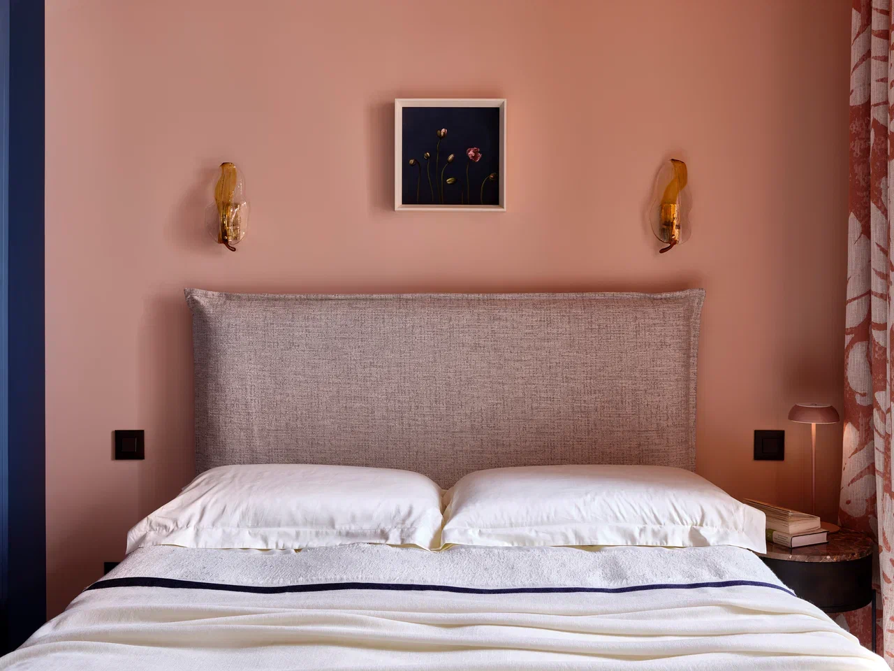chambre décoration colorée terracotta