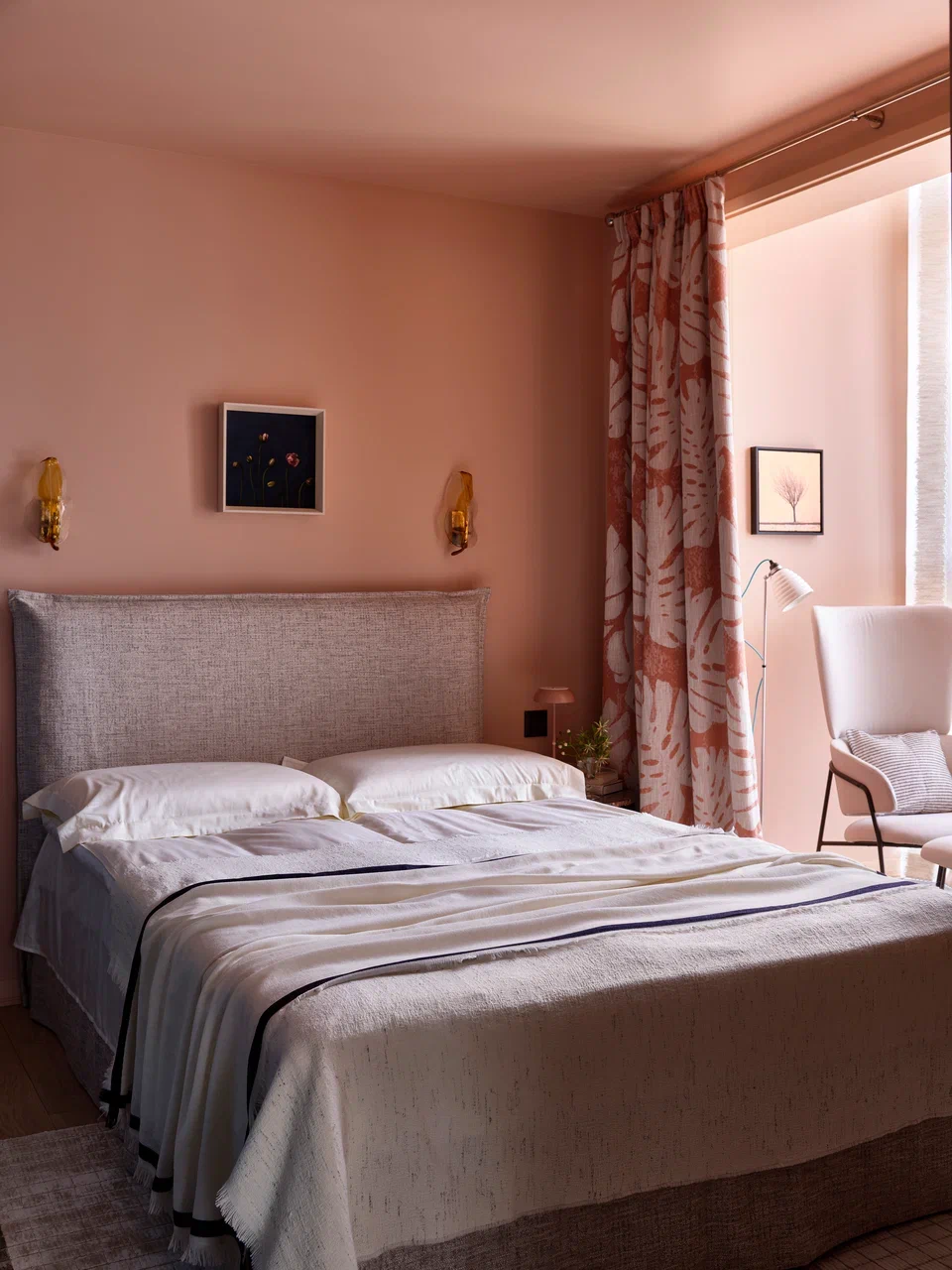 chambre décoration colorée terracotta