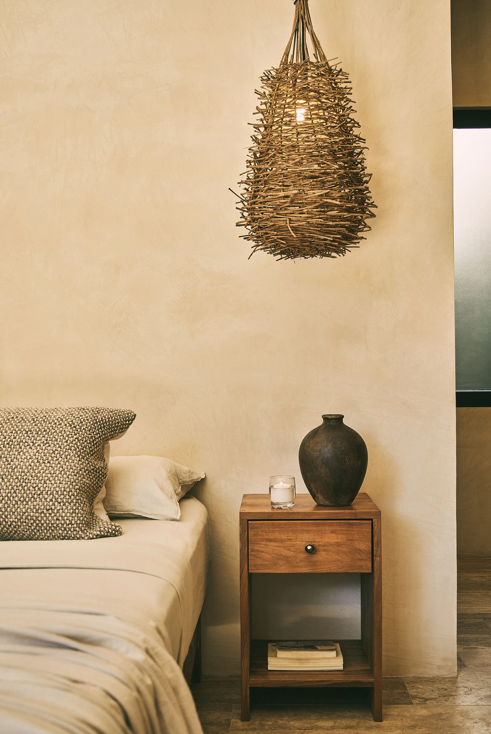 chambre maison Tulum décoration contemporaine et naturelle chambre maison Tulum décoration contemporaine et naturelle
