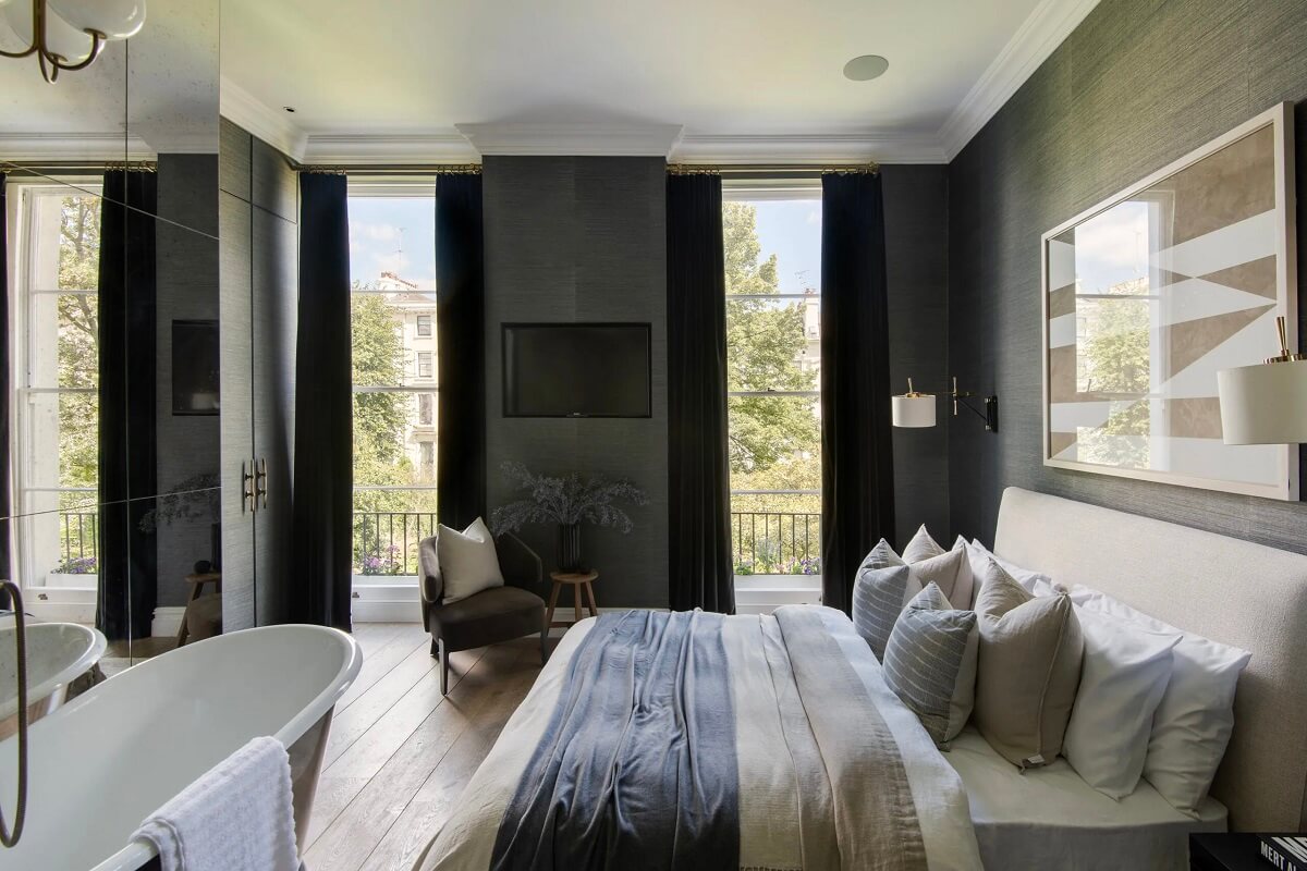 chambre avec baignoire